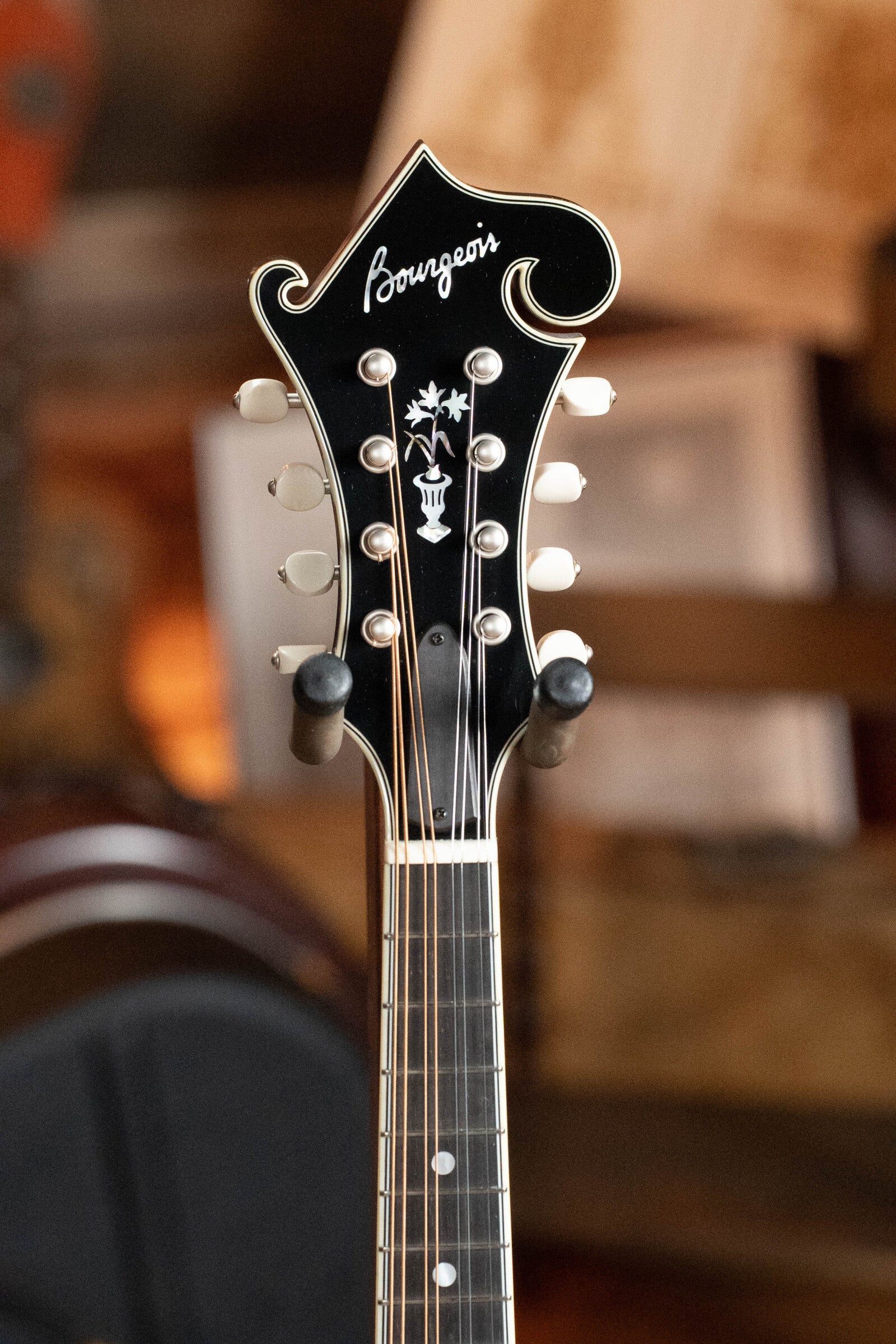Bourgeois M5-F-BT Aged-Tone Adirondack/Maple Black Top F-Style Mandolin #6111 - Image 8