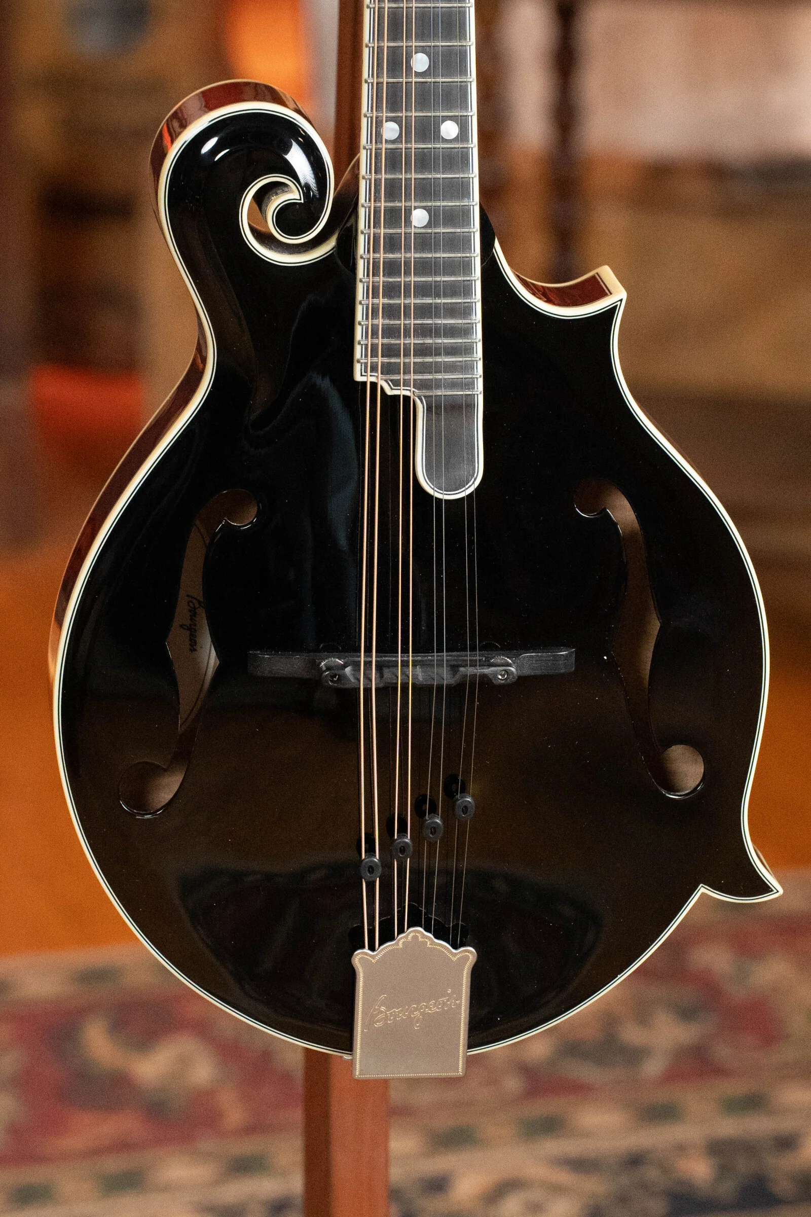 Bourgeois M5-F-BT Aged-Tone Adirondack/Maple Black Top F-Style Mandolin #6115 - Image 7