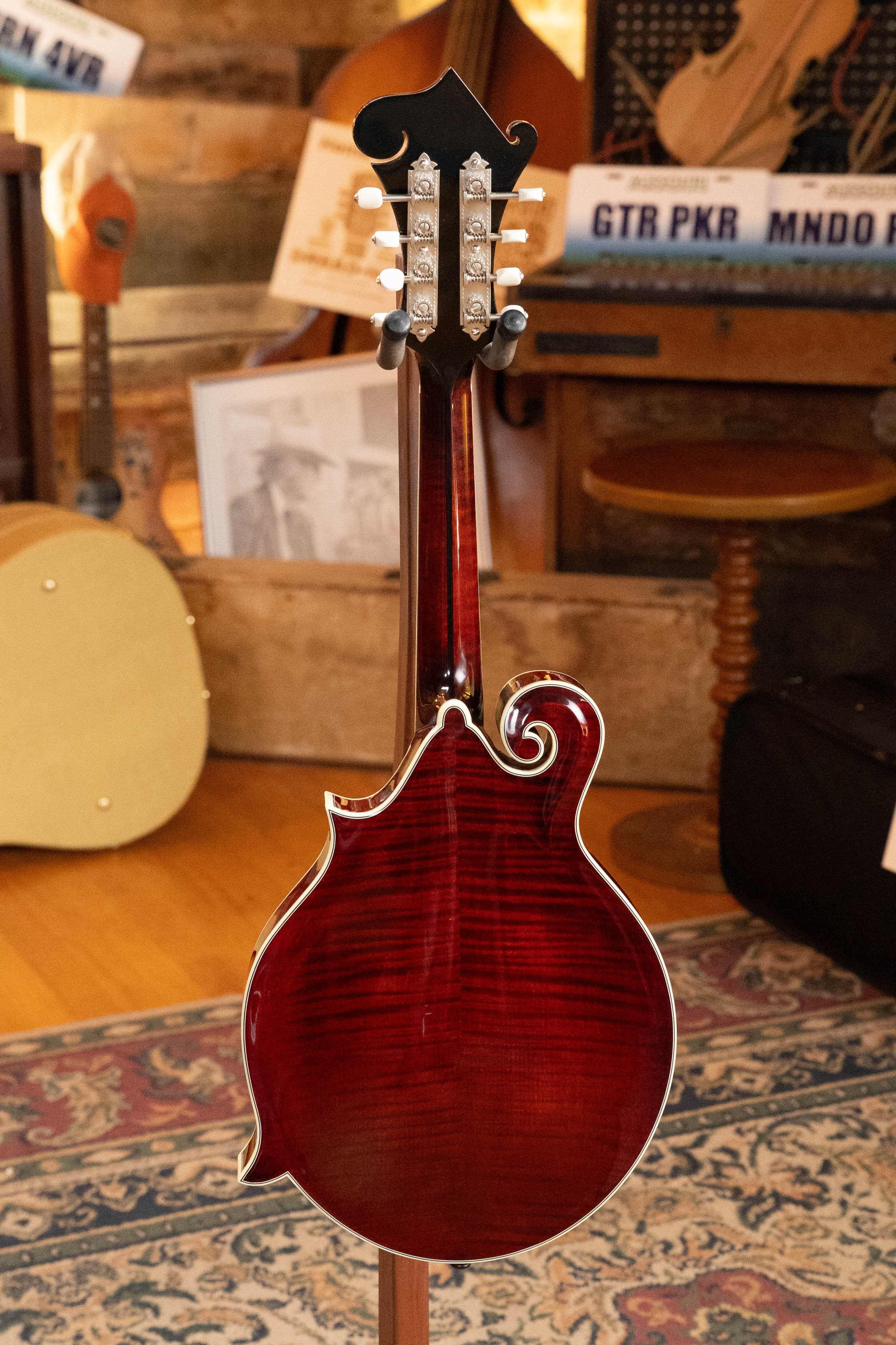Bourgeois M5-F-CR Aged-Tone Adirondack/Maple Cordovan Red F-Style Mandolin #2135 - Image 9