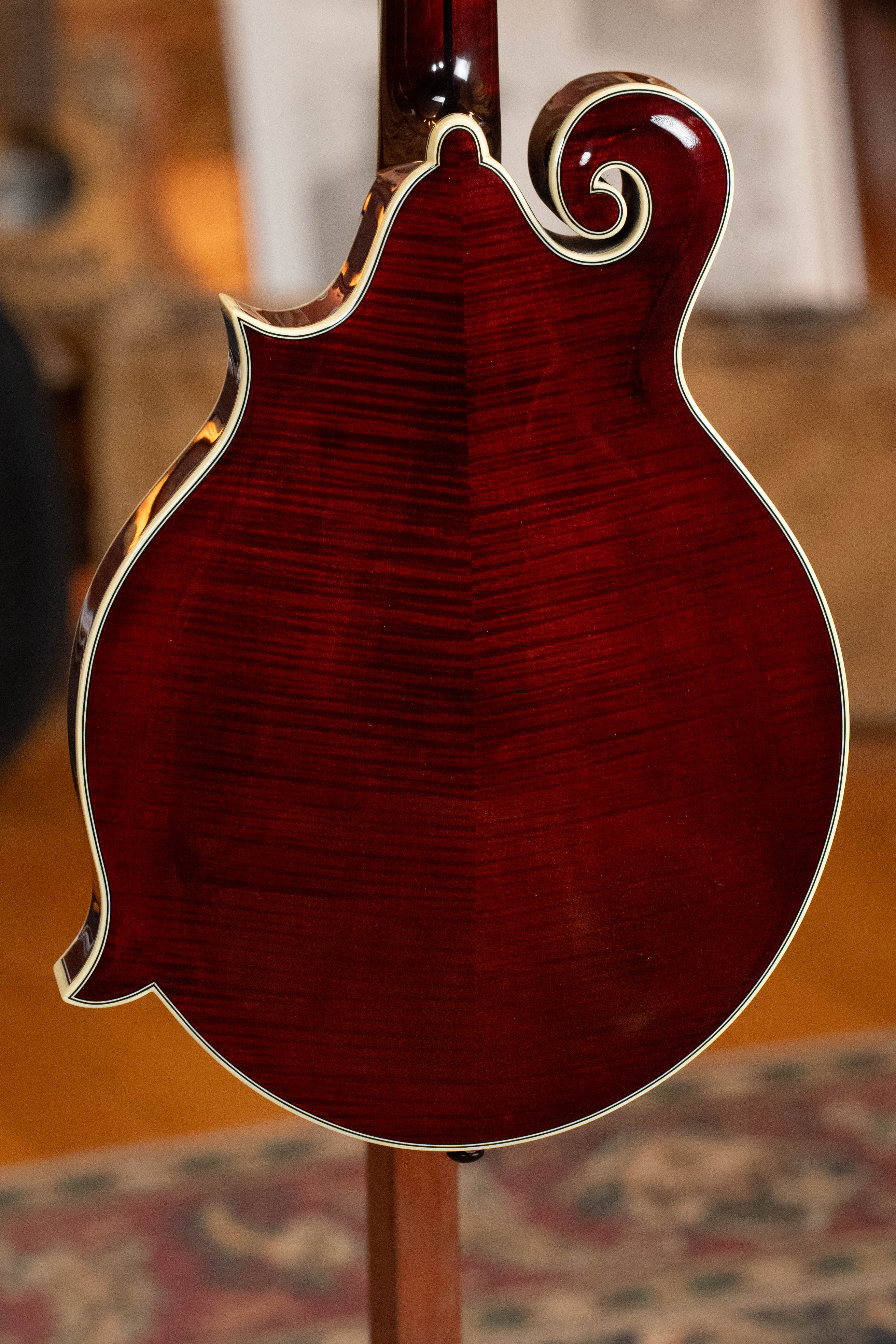 Bourgeois M5-F-CR Aged-Tone Adirondack/Maple Cordovan Red F-Style Mandolin #2001 - Image 10