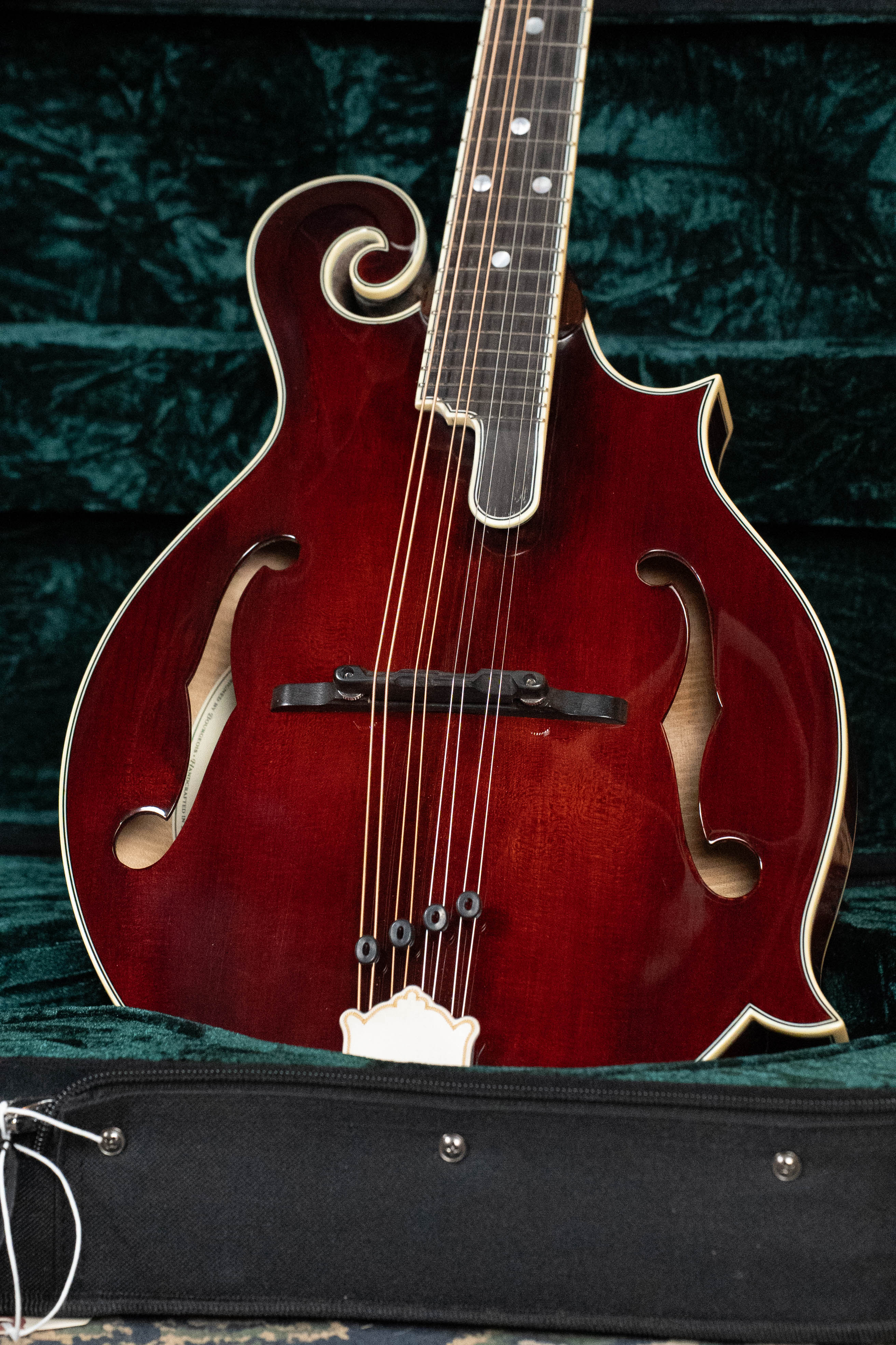 Bourgeois M5-F-CR Aged-Tone Adirondack/Maple Cordovan Red F-Style Mandolin #2001 - Image 2