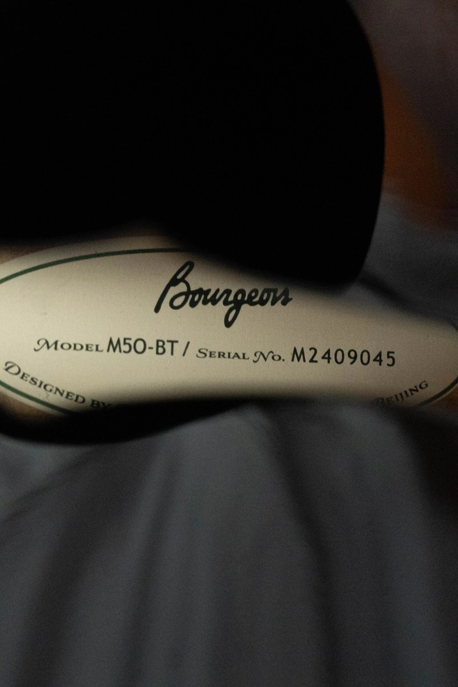 Bourgeois M5-O-BT Aged Tone Adirondack/European Curly Maple Black Octave Mandolin #9045 - Image 4