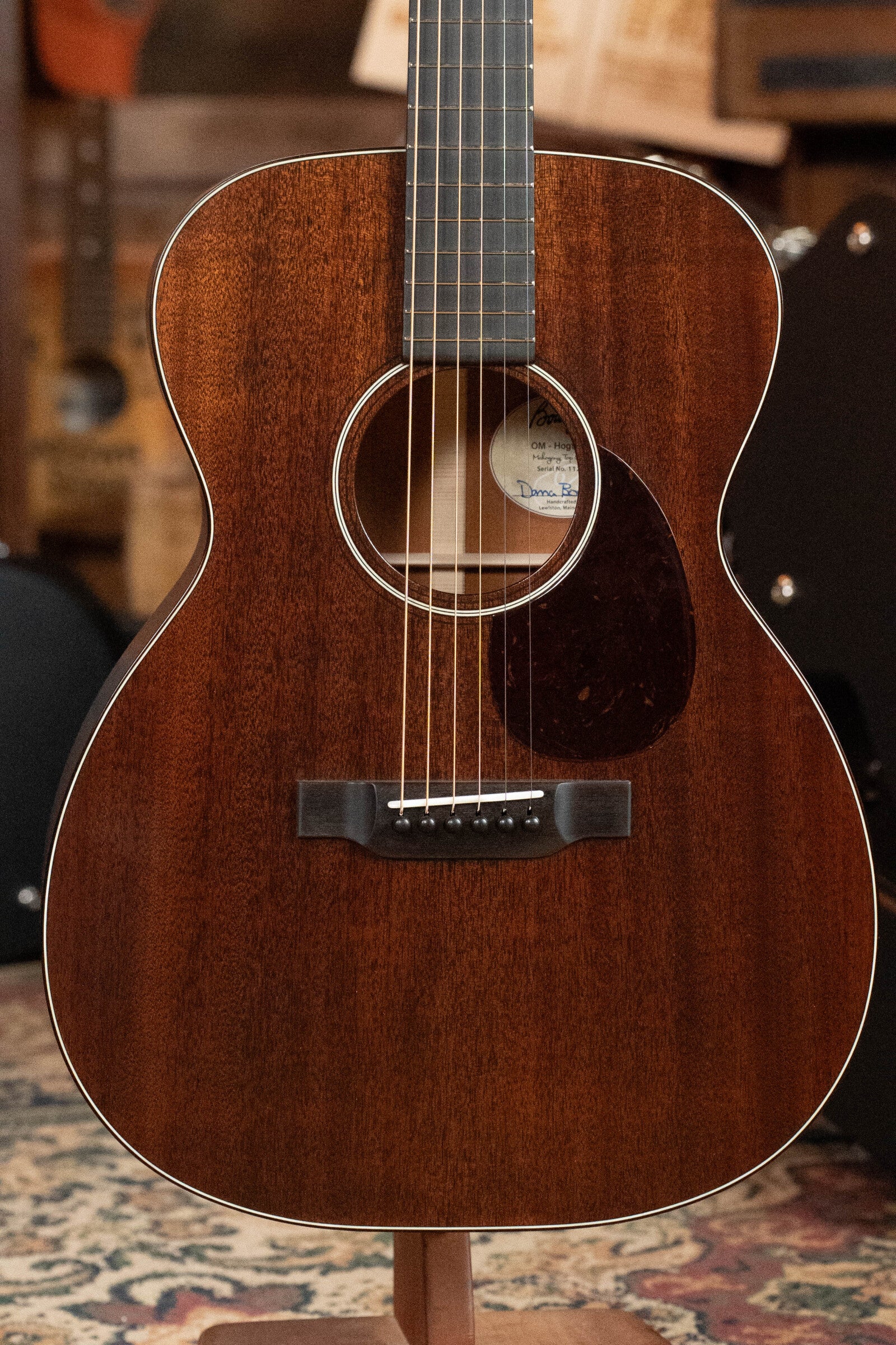 Bourgeois Professional Series Hog Top Satin All Mahogany OM Acoustic Guitar #1208 - Image 7