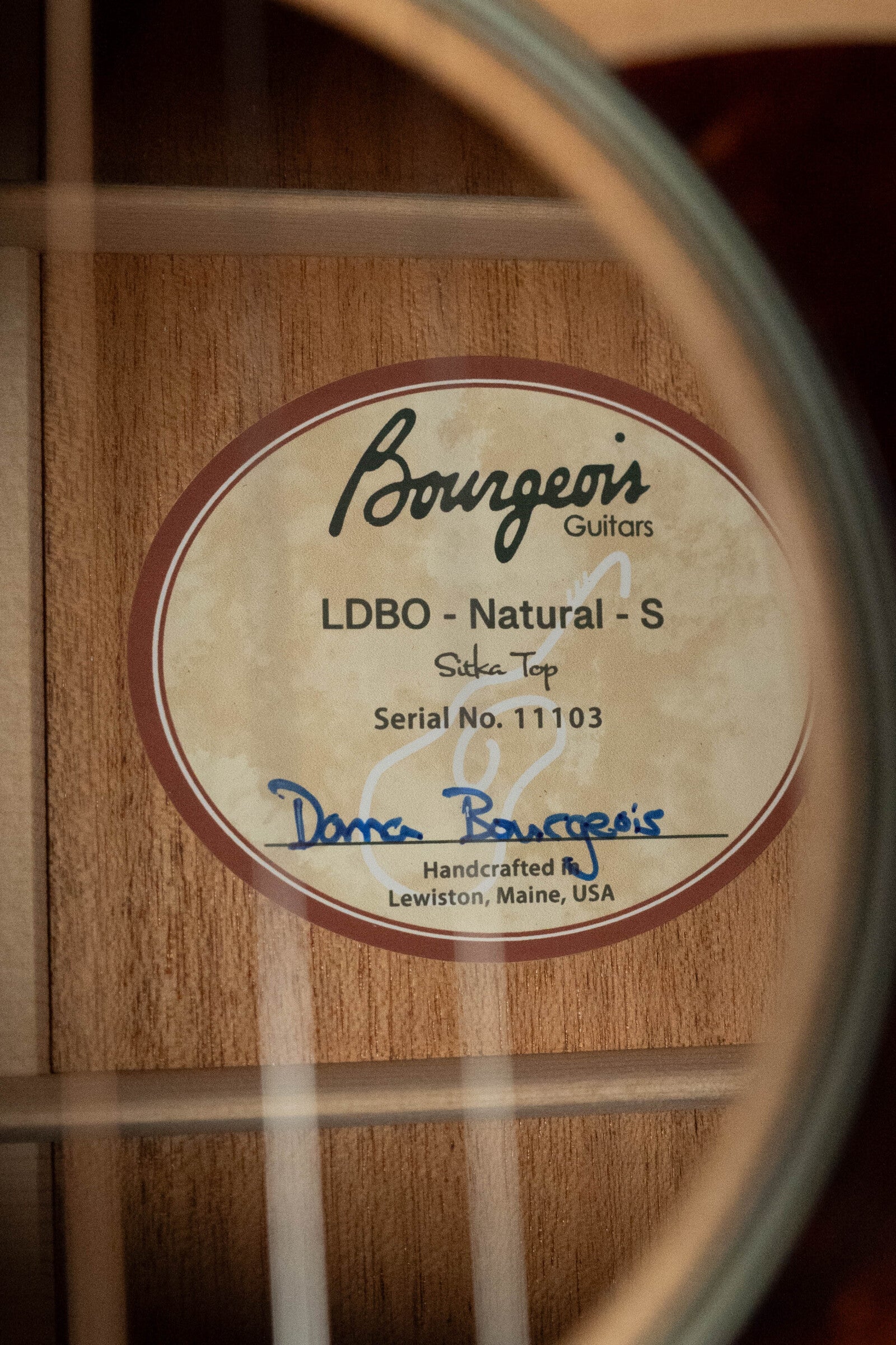 Bourgeois Professional Series Satin Sitka/Mahogany Natural Satin OO Acoustic Guitar #1103 - Image 4