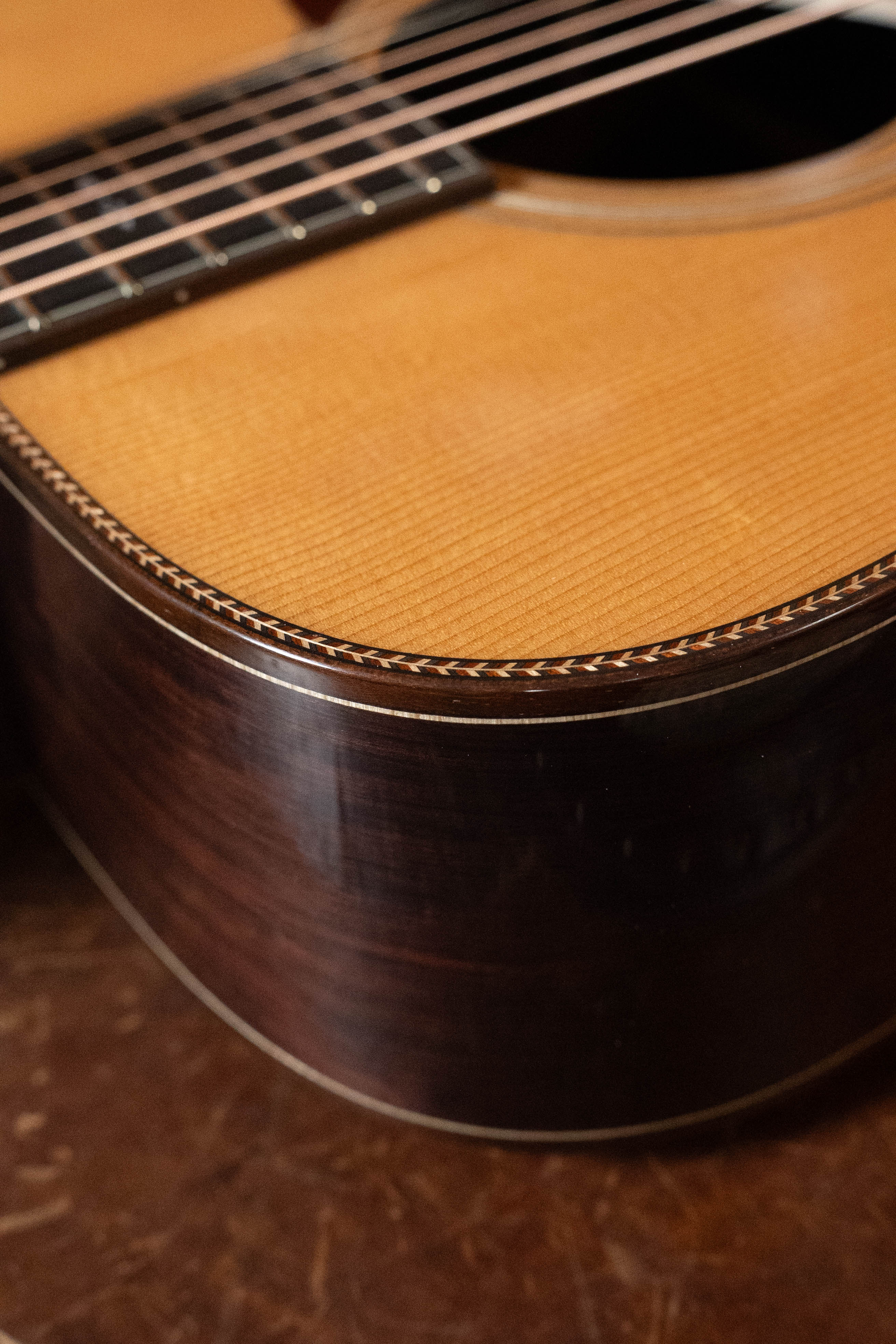 Bourgeois Signature Touchstone Series Torrefied Sitka/Madagascar Dreadnought Acoustic Guitar #6225 - Image 14