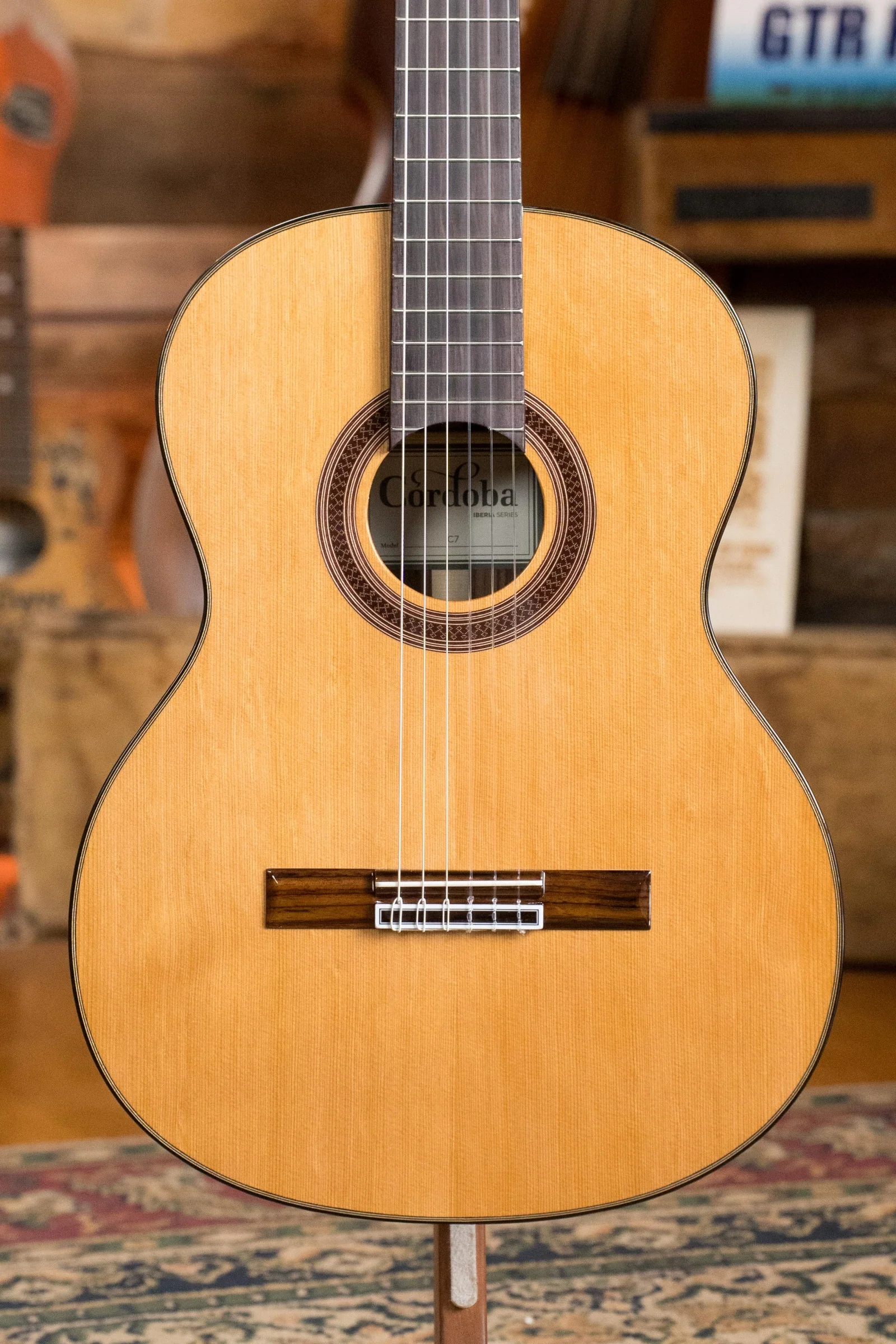 Cordoba C7 CD Red Cedar/Rosewood Nylon String Acoustic Guitar #0495 - Image 7