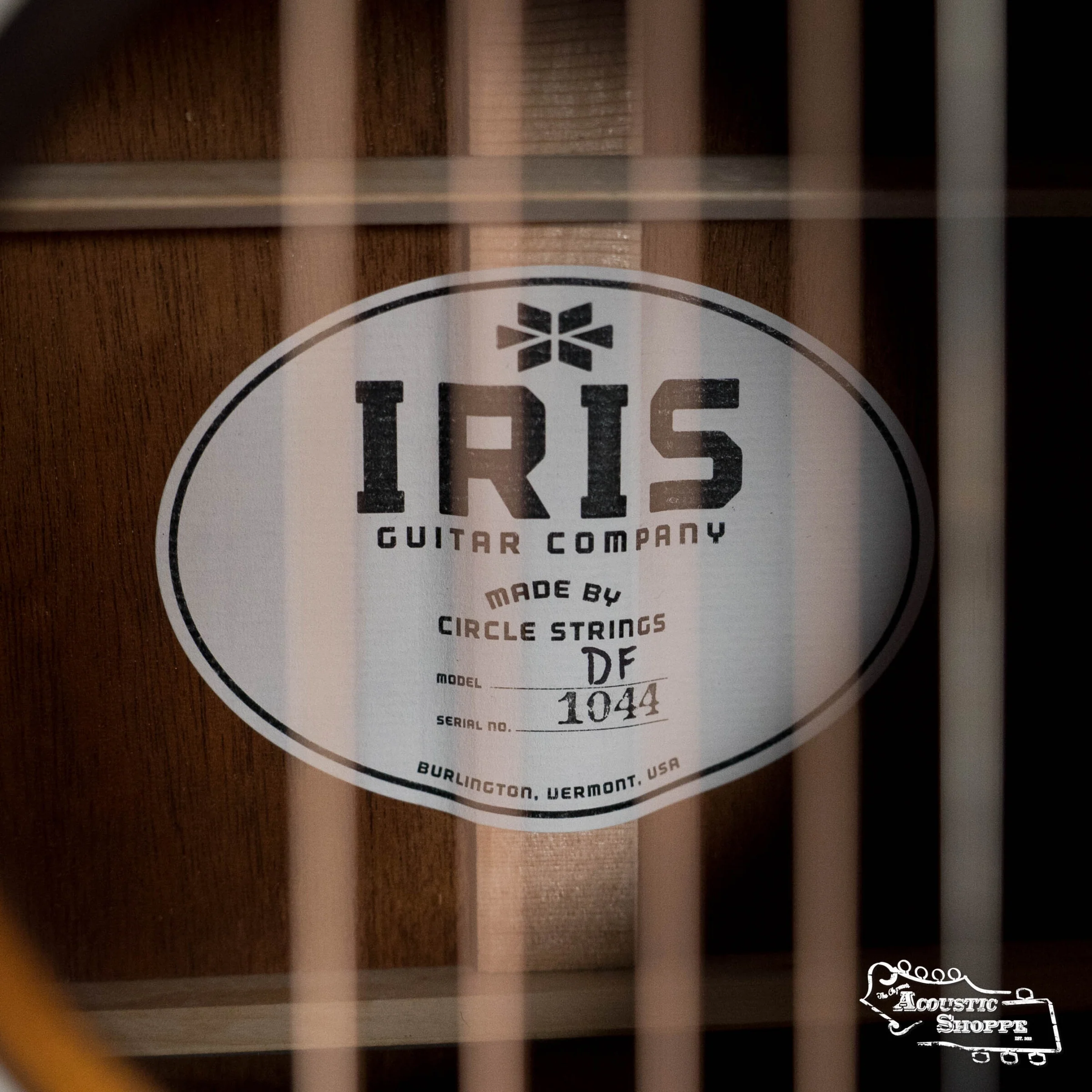 IRIS DF *Custom* Guild Sitka/Old Mahogany Burst Slope Shoulder Dreadnought Guitar #1044 - Image 42