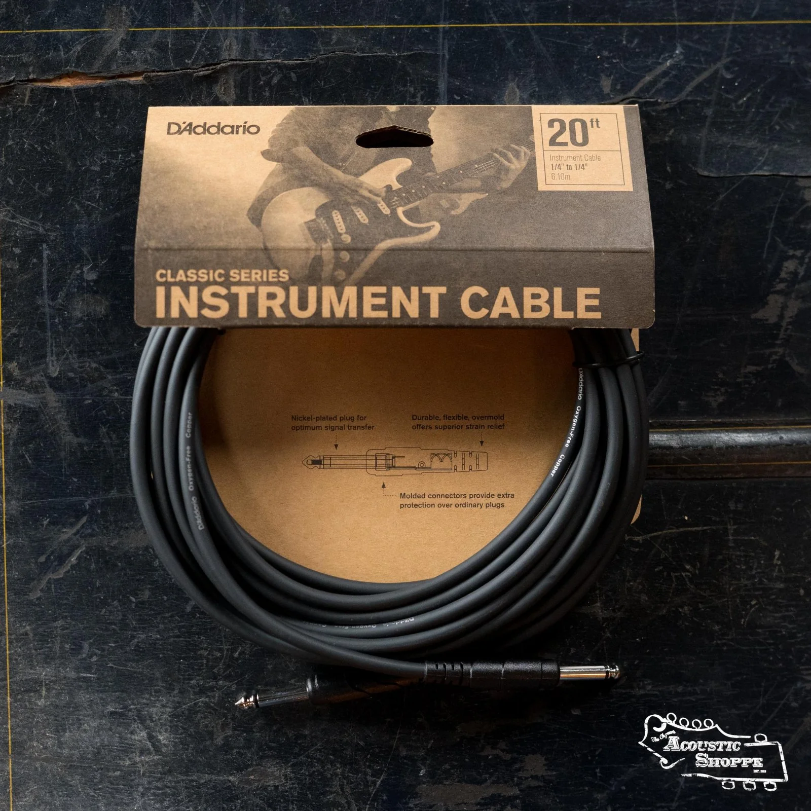 D'Addario PW-CGT Classic Series Instrument Cable - Straight to Straight - Image 4