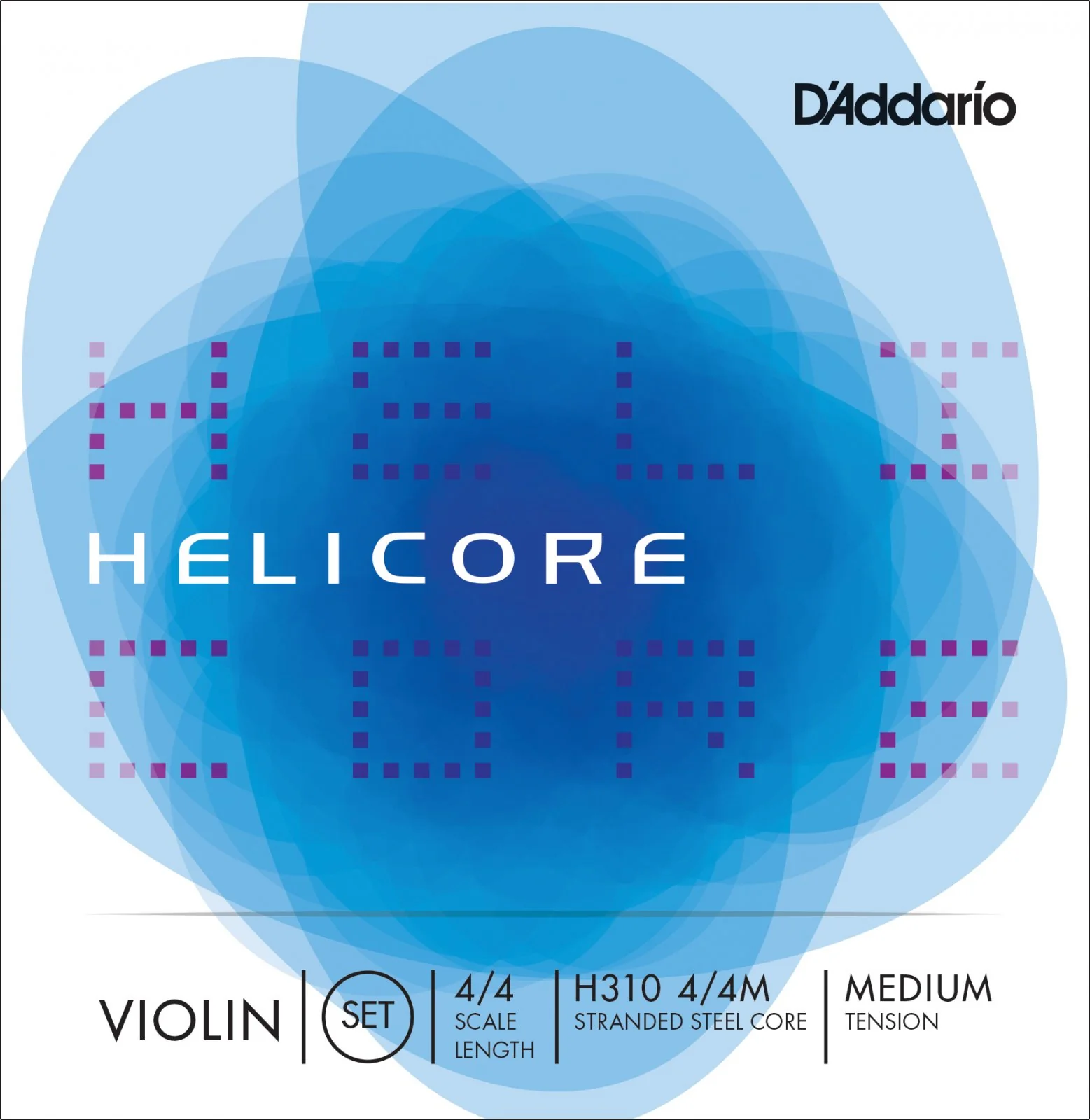 D'Addario H310 4/4M Helicore Violin String Set 4/4 Scale - Medium Tension