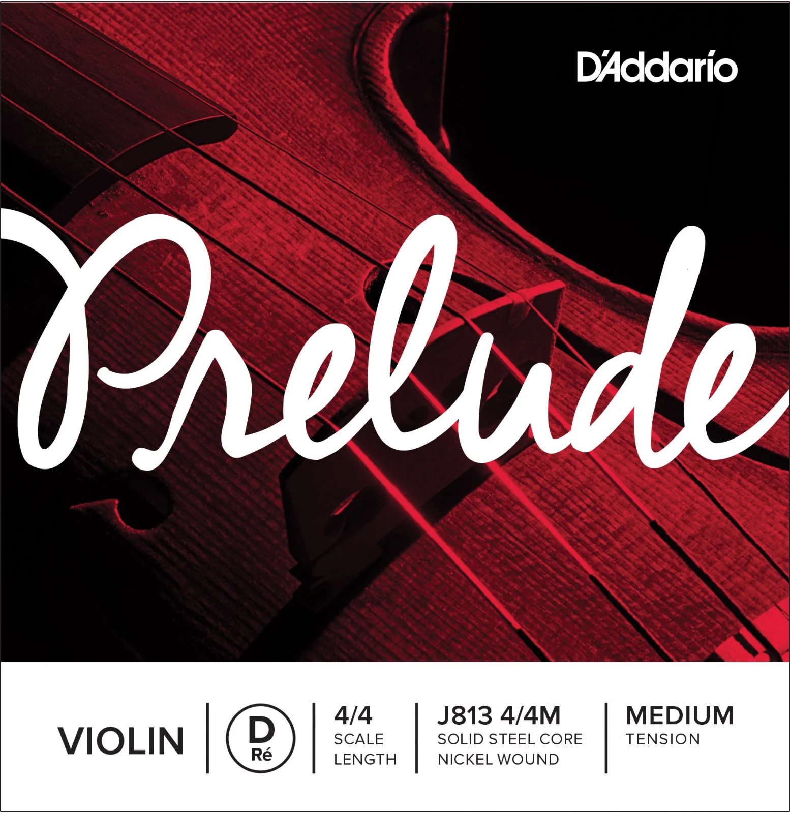 D'Addario J813 Prelude Violin Single D String - Medium Tension - Image 3