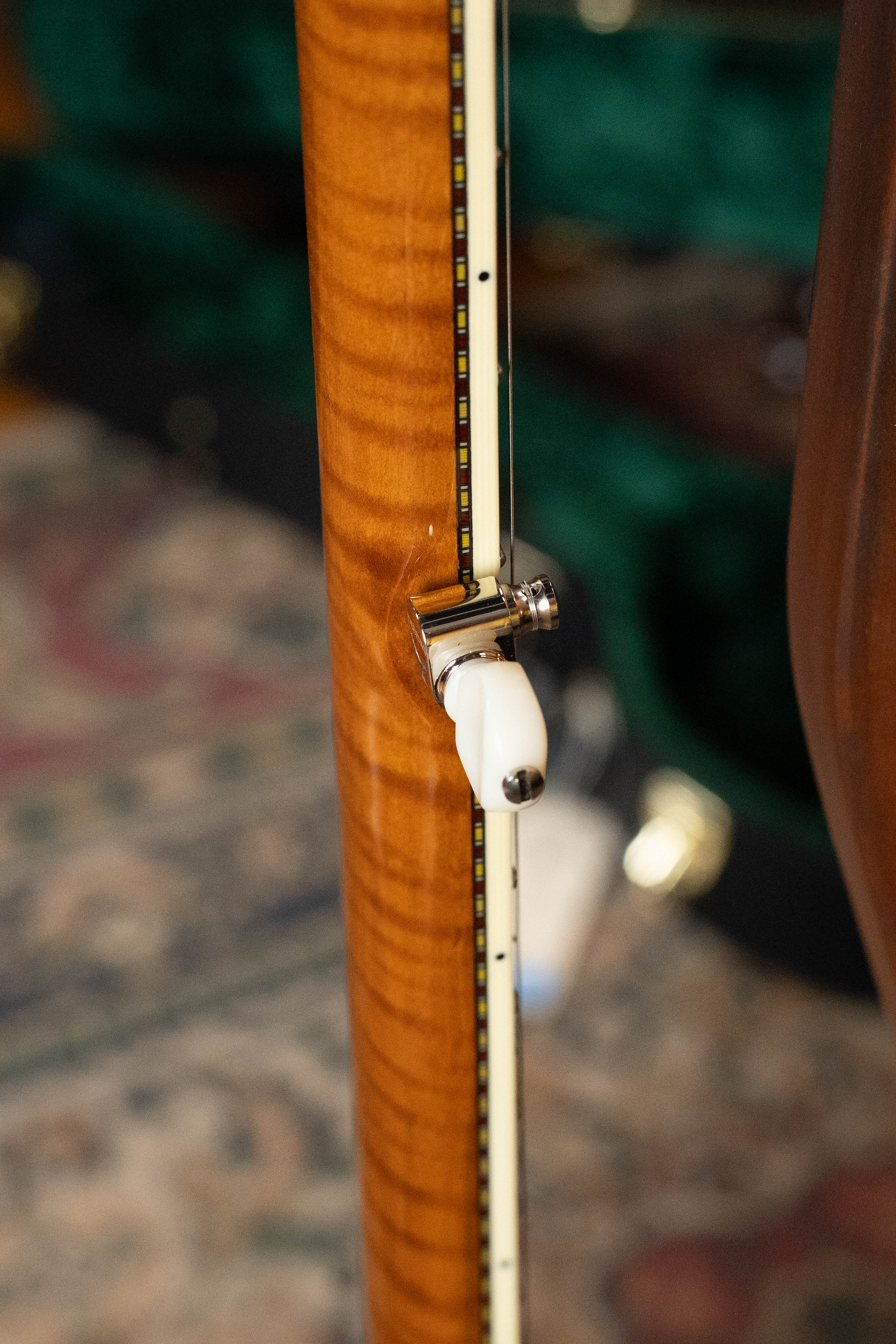 Deering Calico 5 String Curly Maple Resonator Banjo w/Spikes Installed #BC03 - Image 15