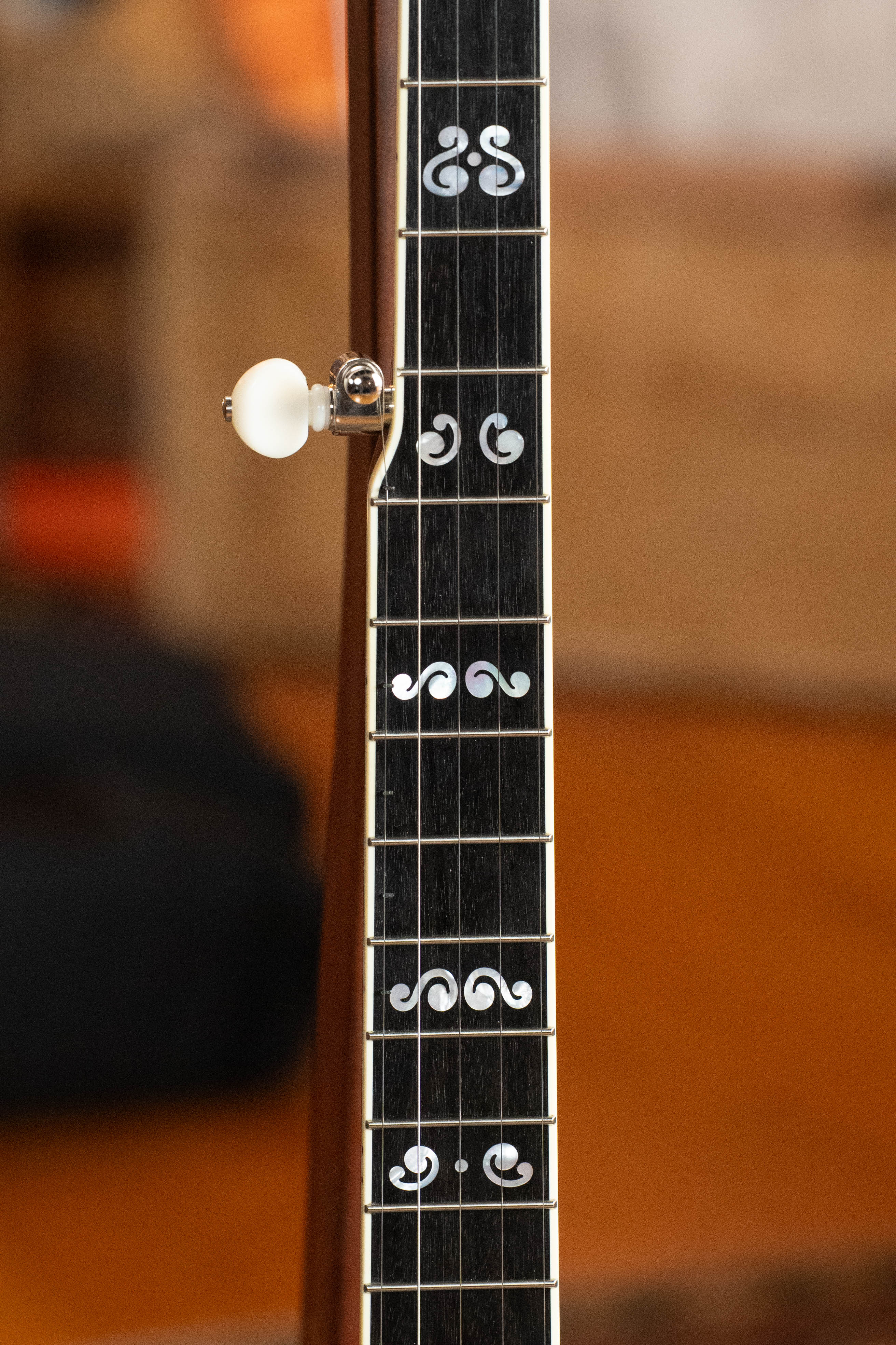 Deering Calico 5 String Curly Maple Resonator Banjo w/Spikes Installed #BC03 - Image 8