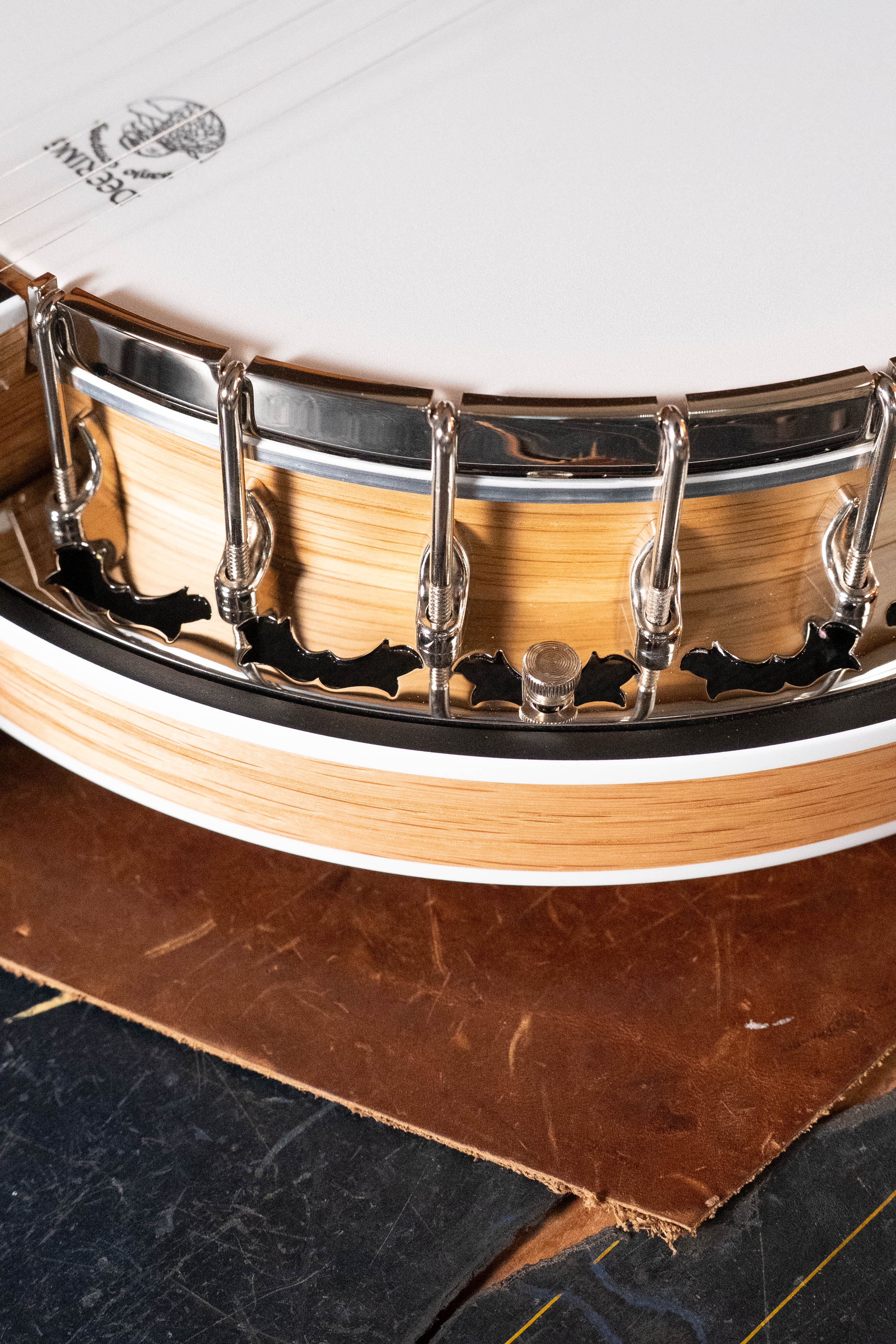 Deering White Lotus 5-String Resonator Banjo w/Spikes Installed #BB44 - Image 13