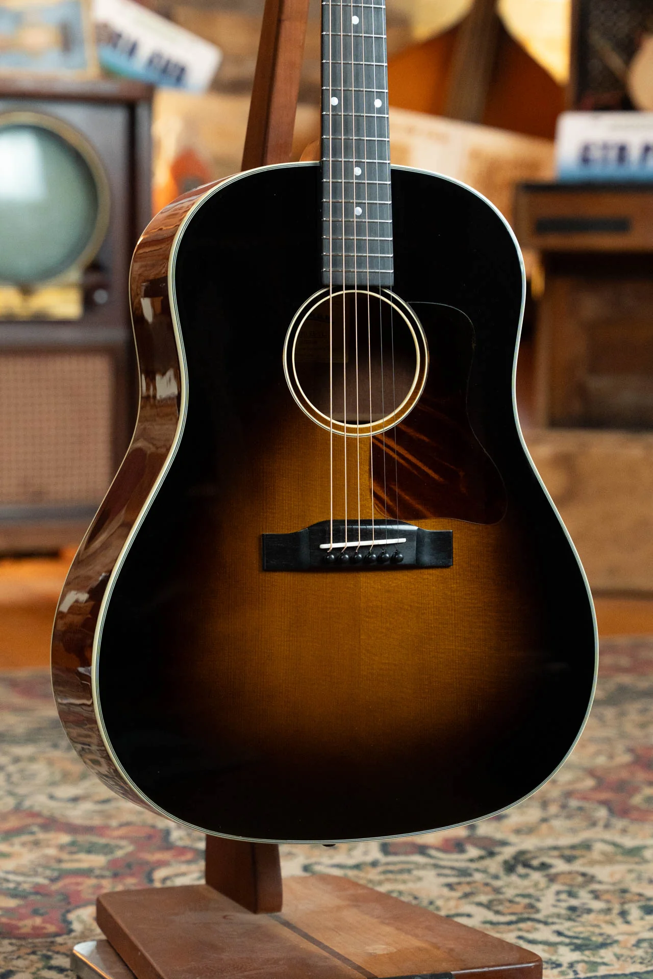 Eastman E10SS-TC Thermo-Cured Adirondack/Mahogany Sunburst Slope Shoulder Dreadnought Acoustic Guitar #3226 - Image 4