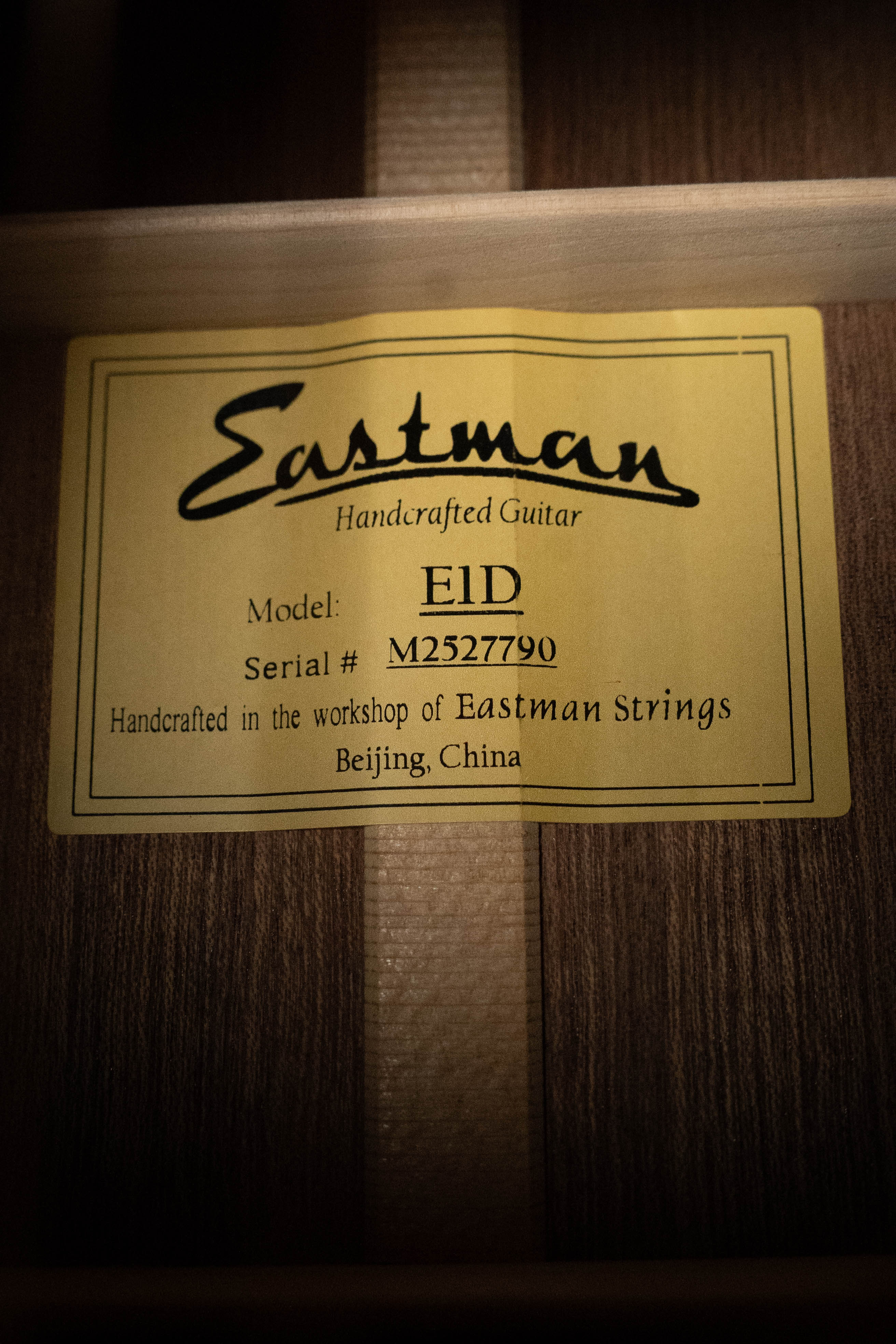 Eastman E1D Sitka/Sapele Dreadnought Acoustic Guitar #7790 - Image 4