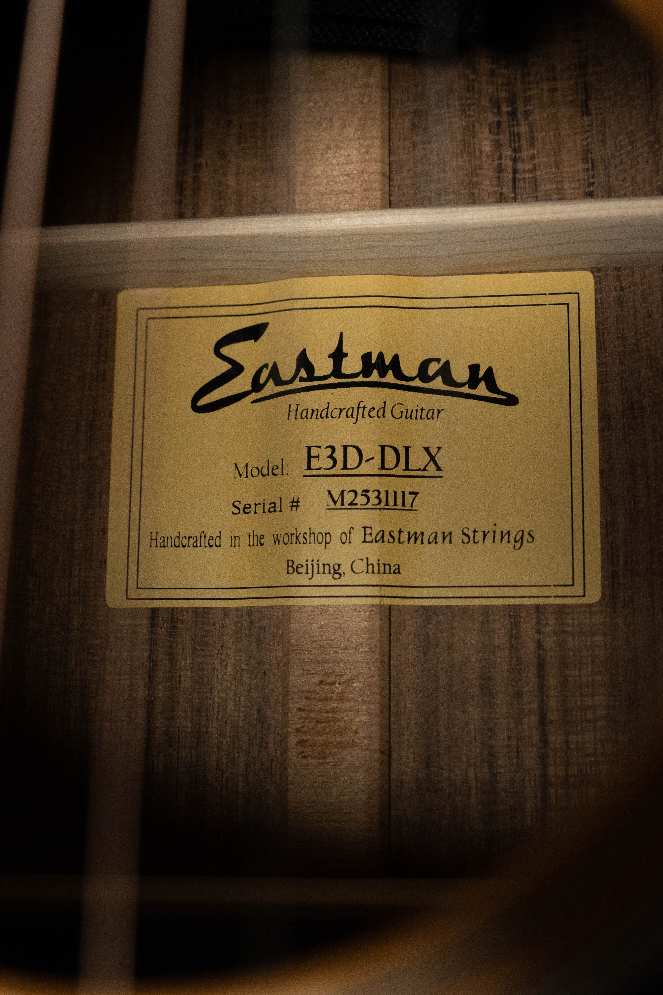 Eastman E3D-DLX Sitka/ Ovankol Dreadnought Acoustic Guitar #1117 - Image 4