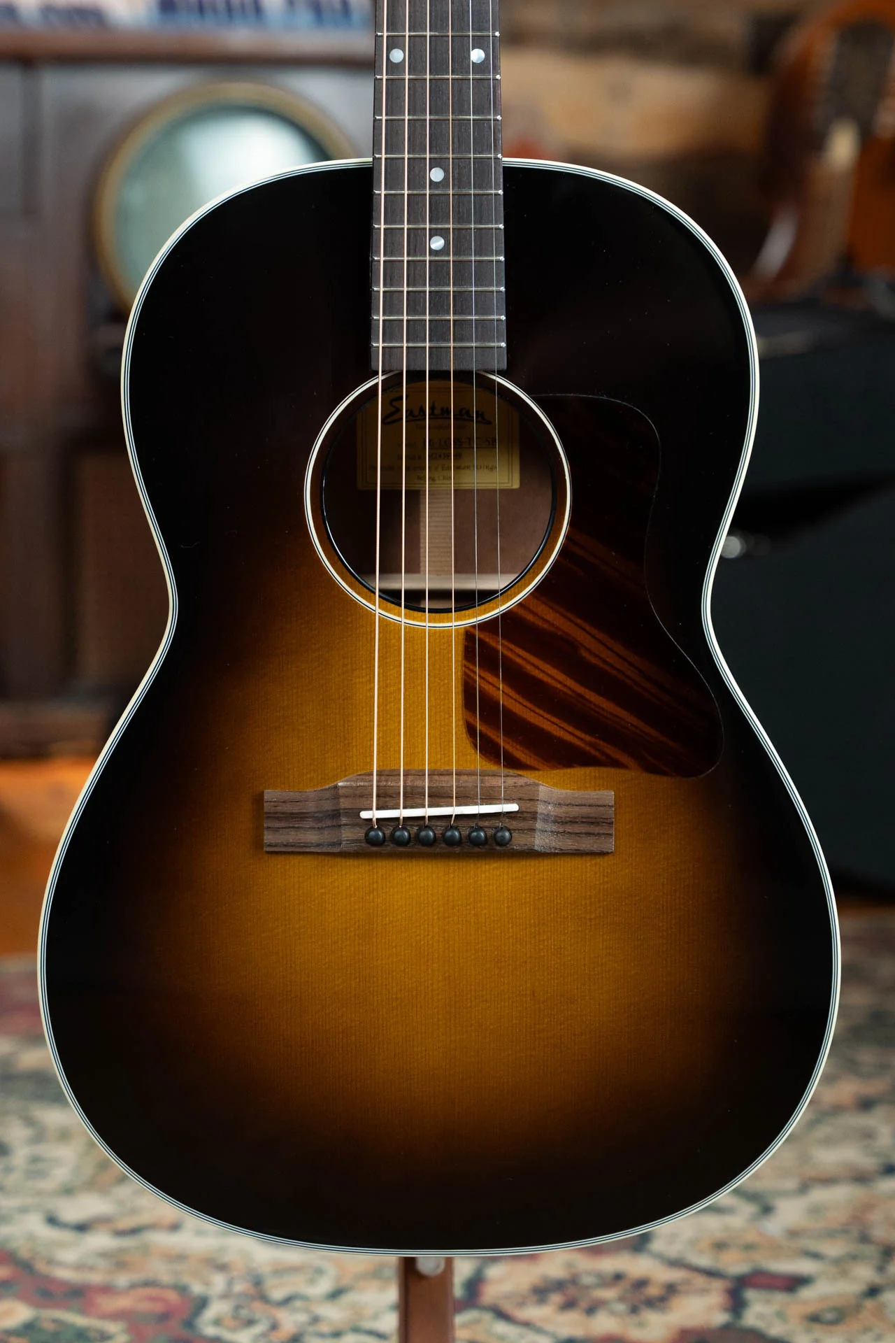 Eastman E6-LGSS-TC-SB Thermo-Cured Sitka/Mahogany LG-Style Slope Shoulder Sunburst Acoustic Guitar #9349 - Image 3