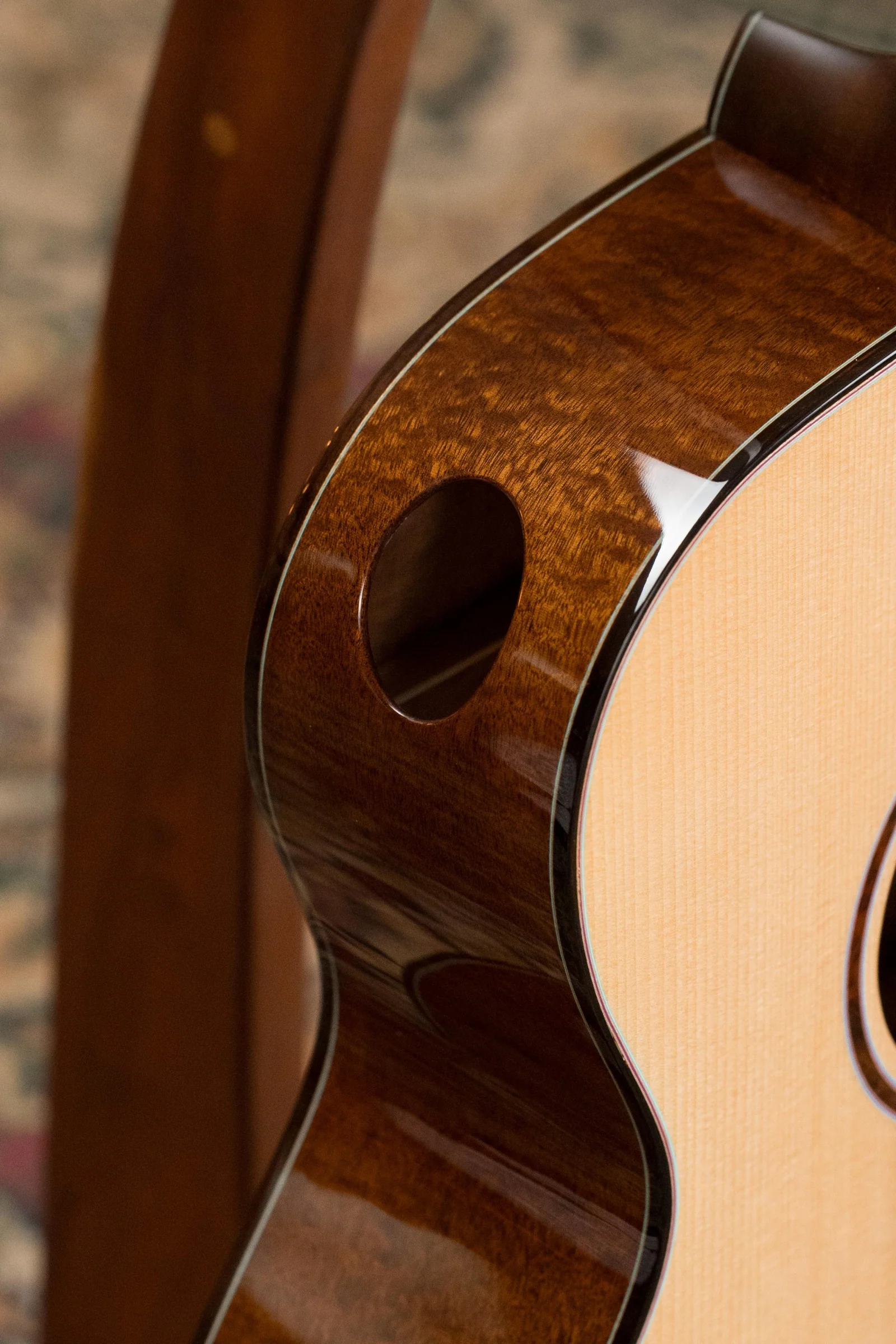 Eastman L-OMCE-QS Luthier Series Cutaway European Spruce/Quilted Sapele Orchestra Model Guitar w/LR Baggs Pickup #2812 - Image 10