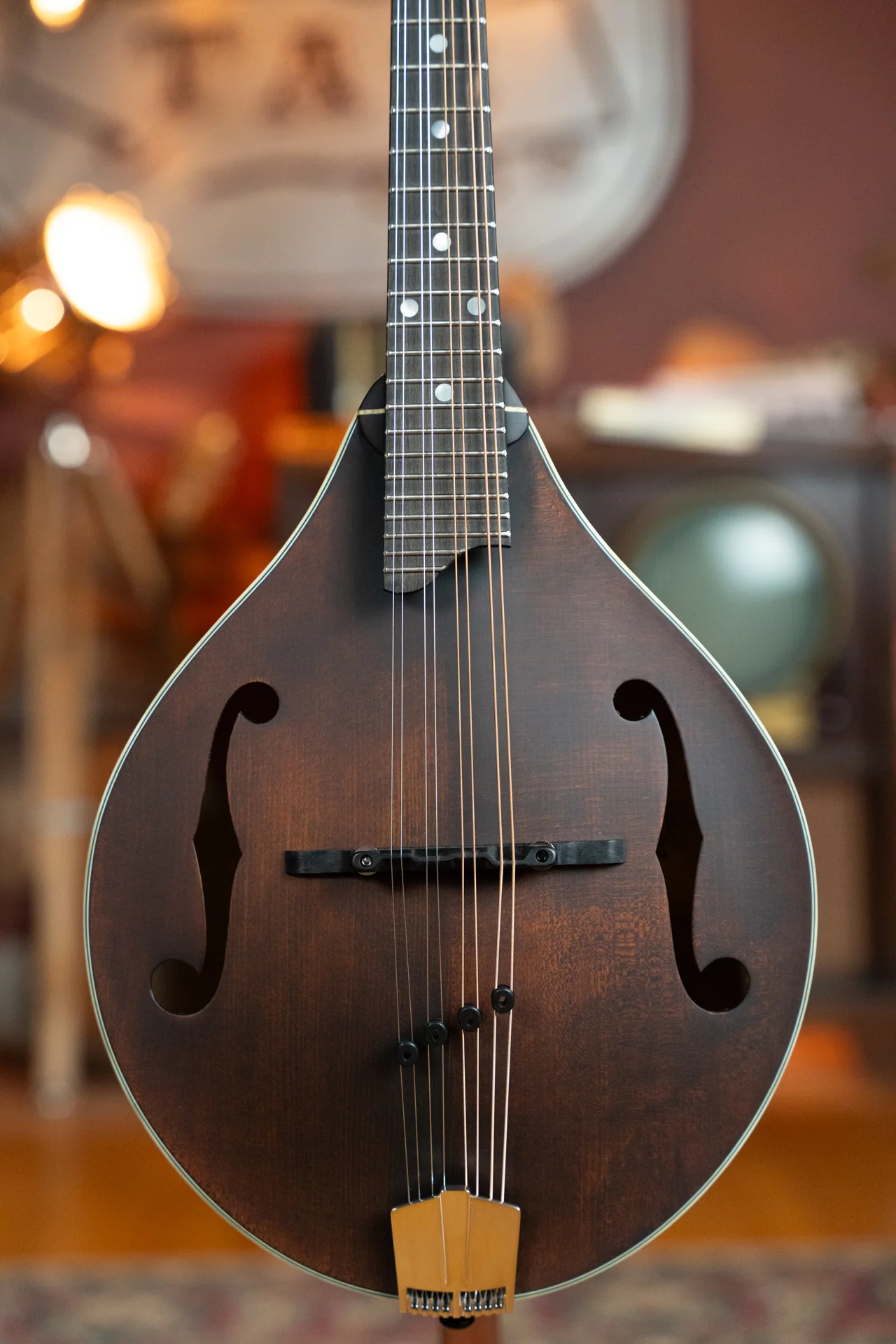 Eastman MD305L Spruce/Maple Left-Handed Spruce/Maple A-Style Mandolin #3368 - Image 3