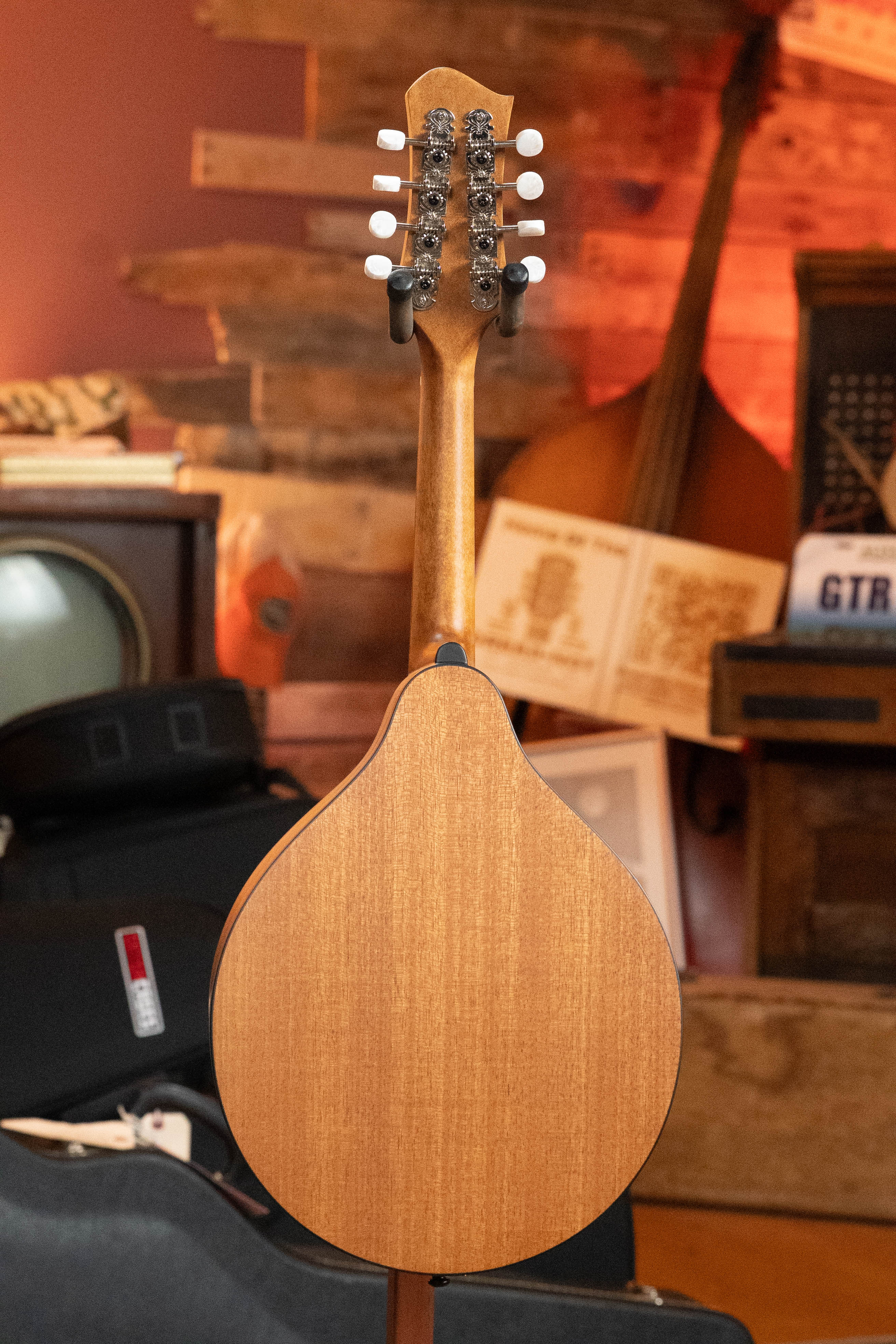 Eastman PCH-M104-GB Solid Spruce/Laminated Mahogany Goldburst Flattop A-Style Mandolin #0056 - Image 8