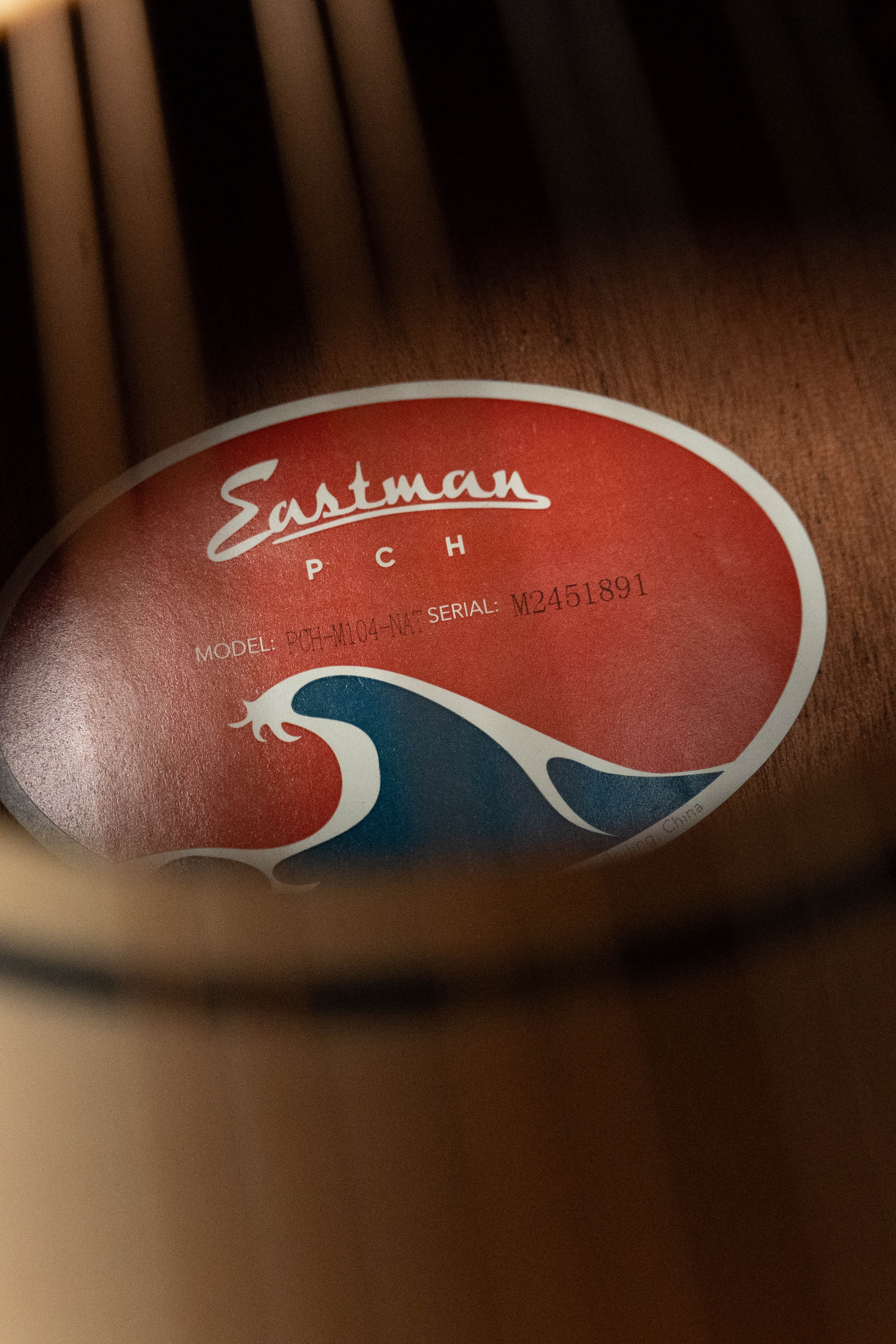 Eastman PCH-M104-NAT Solid Spruce/Laminated Mahogany Natural Flattop A-Style Mandolin #1891 - Image 3