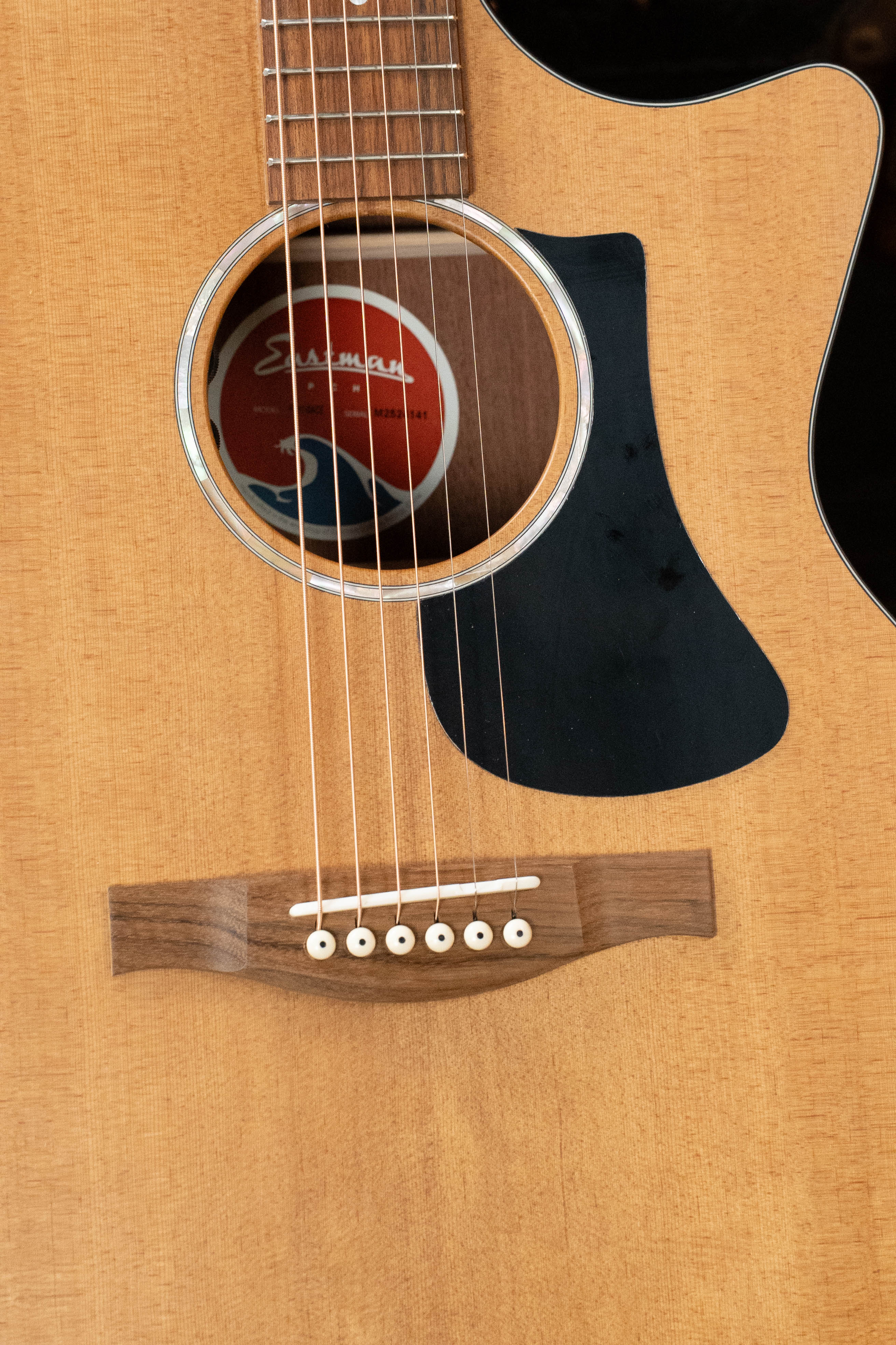 Eastman PCH1-GACE Sitka/Laminated Sapele Cutaway Grand Auditorium Guitar w/Electronics #4141 - Image 3