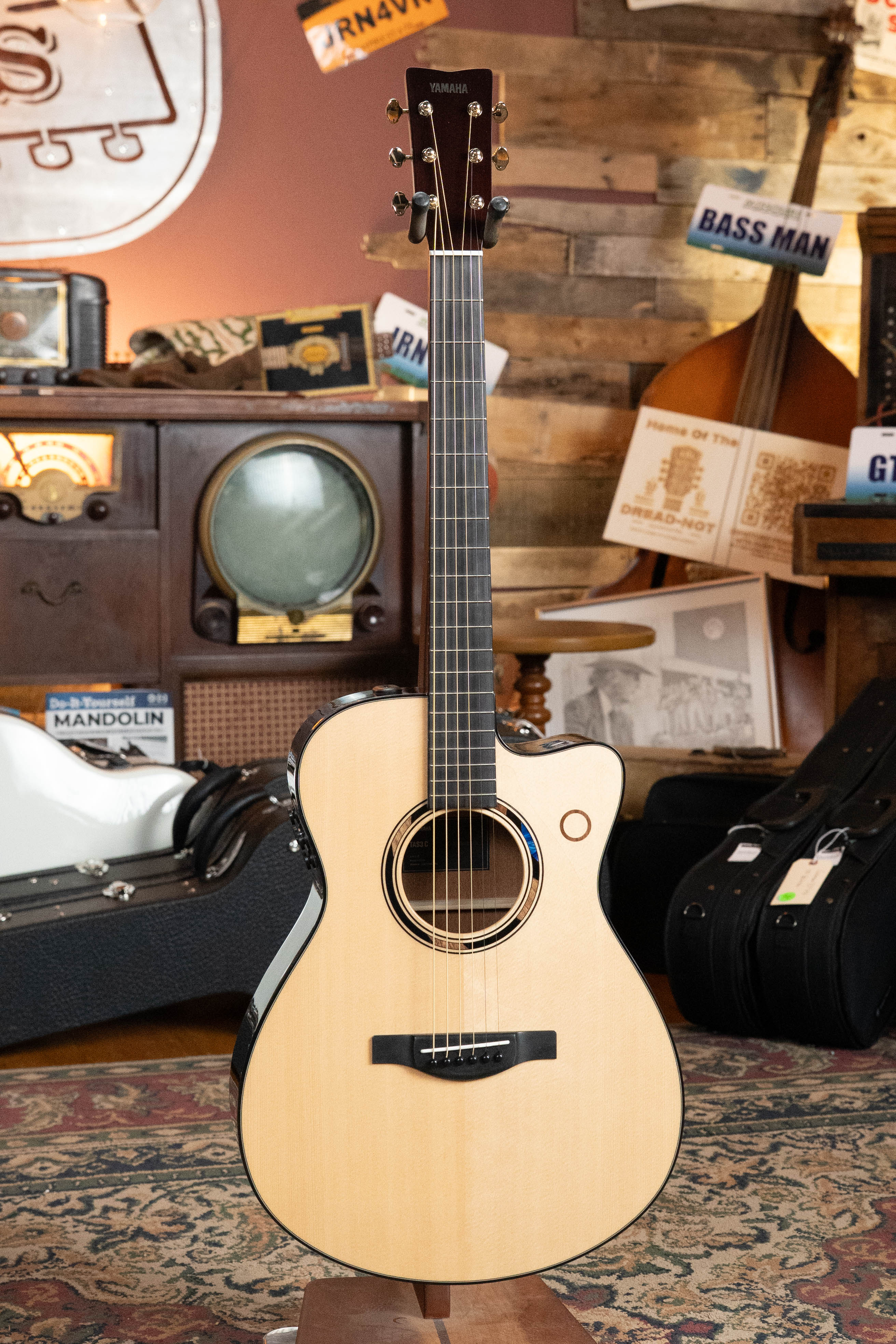 PRE-ORDER DEPOSIT ONLY *New 2026 Model* Yamaha TAS3C-NT Sitka/Mahogany Natural Concert Guitar w/the NEWEST TransAcoustic System - Image 5
