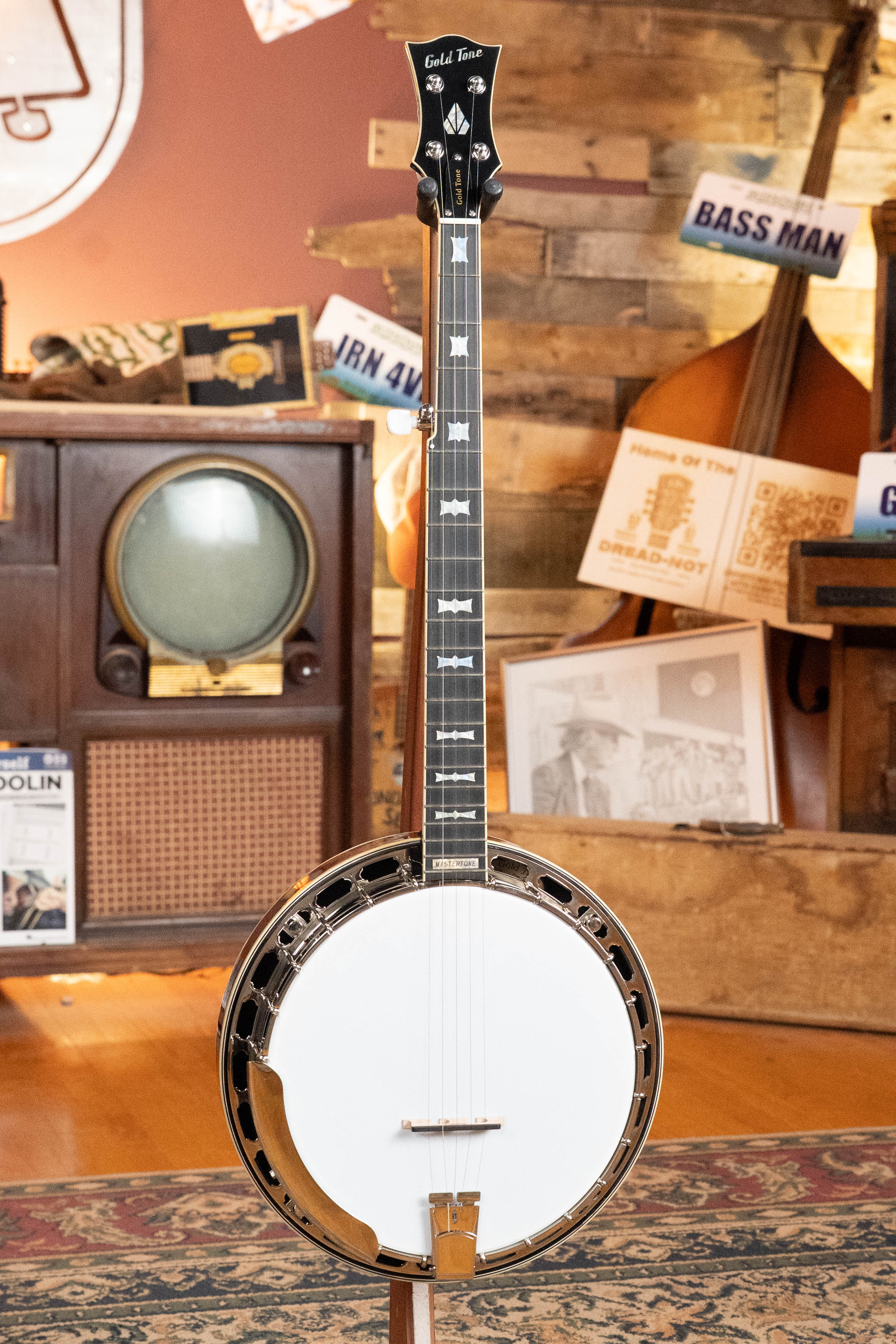 Gold Tone Mastertone OB-2 Bowtie Vintage Sunburst 5-String Resonator Banjo #2424 - Image 5