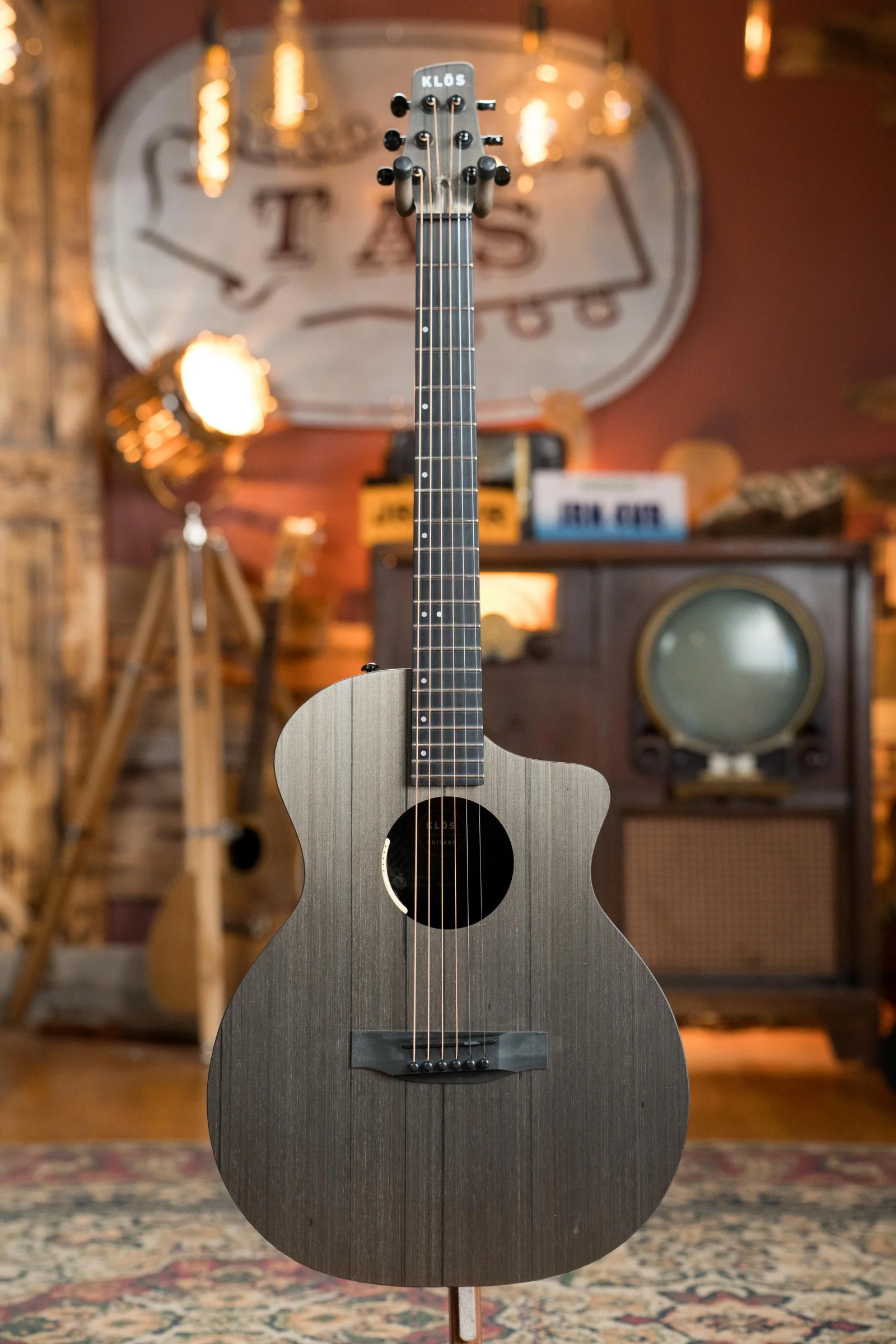 KLOS CT_MINI_DAE Full Carbon Timber Grand Cutaway Mini Guitar w/LR Baggs Pickup #1879 - Image 6