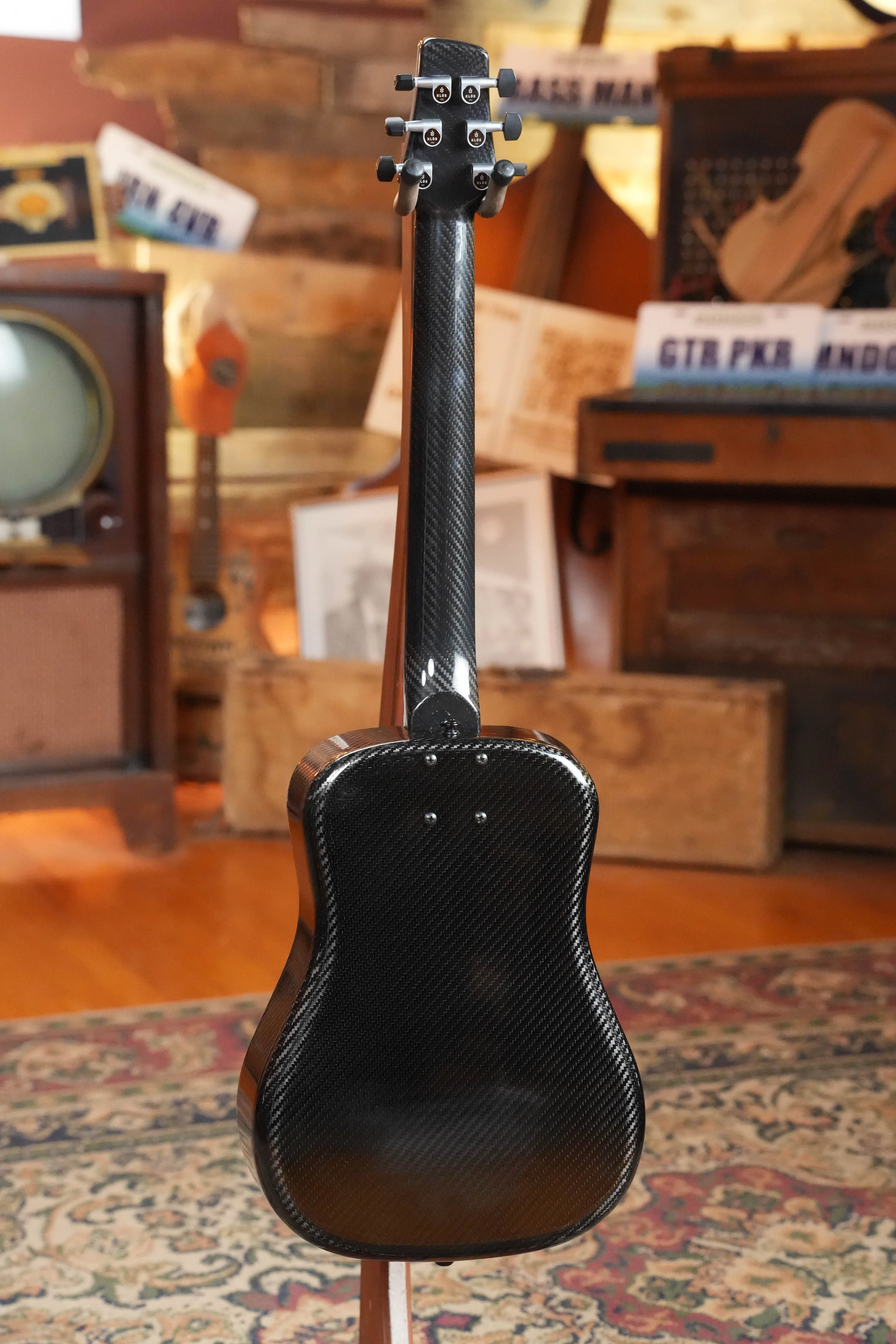 KLOS X_T_DA Full Carbon Fiber Travel Acoustic Guitar #6341 - Image 8
