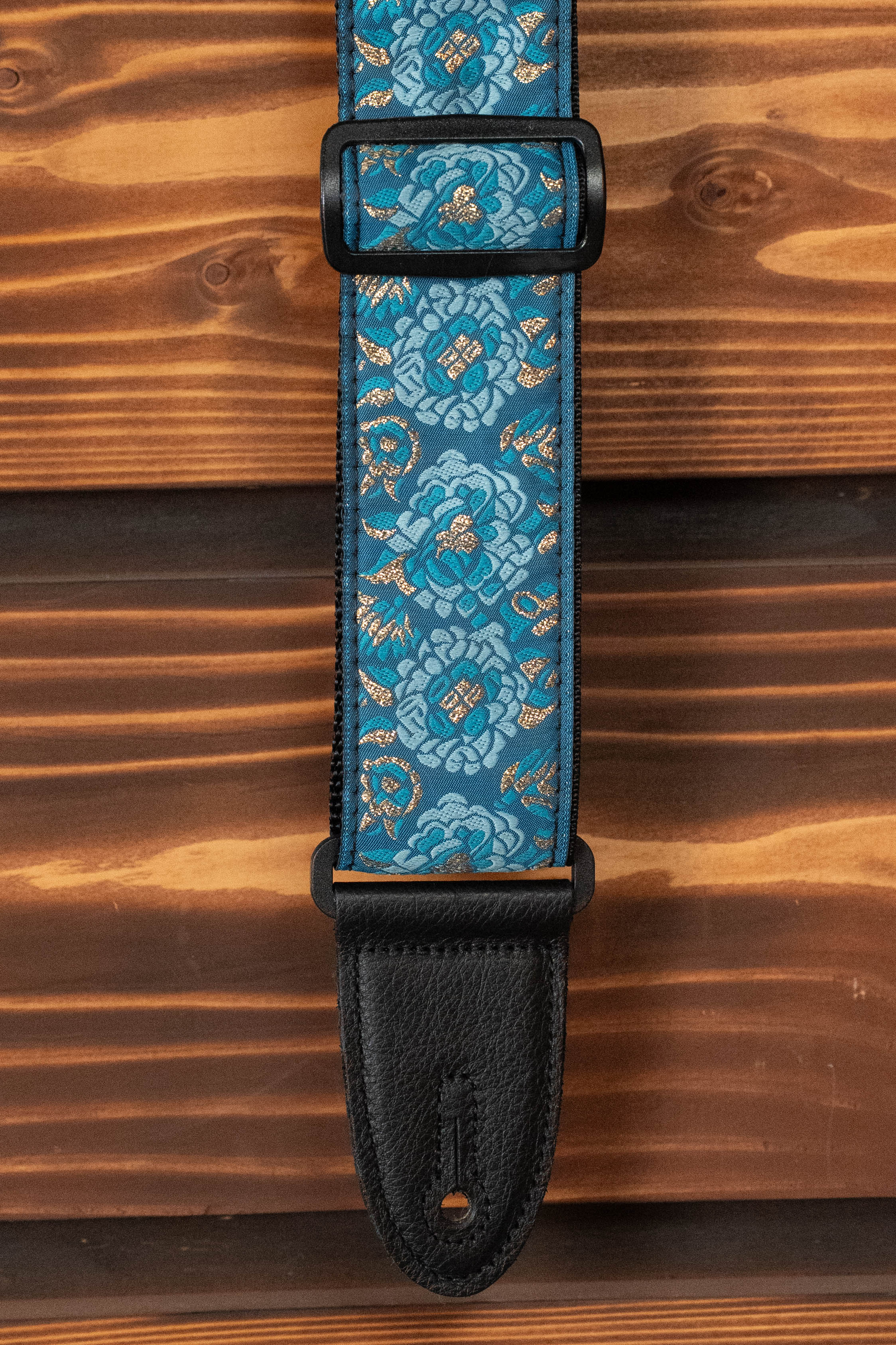 Levy's Boho Jacquard Series 2" Blue Guitar Strap - Image 2