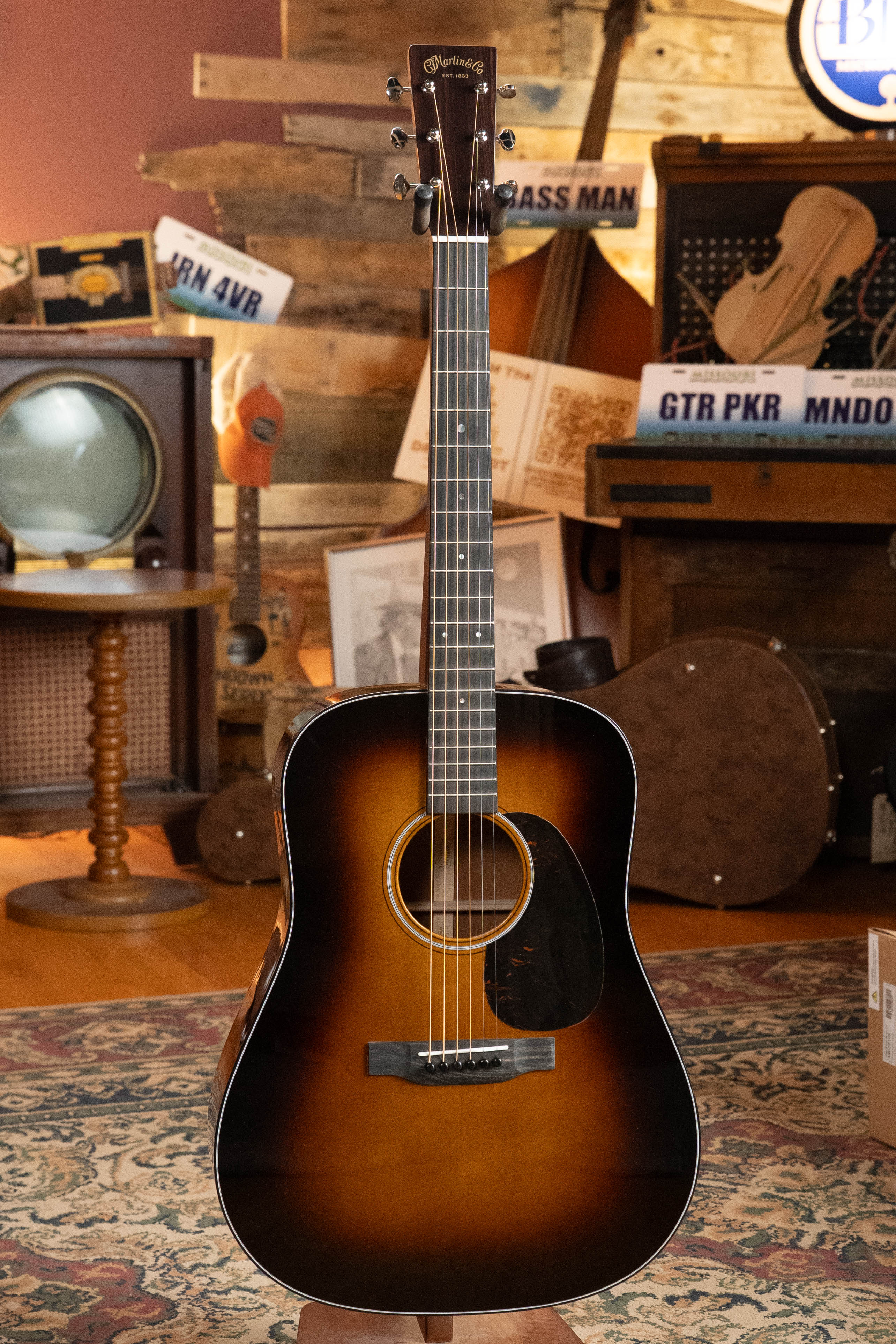 Martin D-18 Spruce/Mahogany 1935 Gloss Sunburst Finish Dreadnought Acoustic Guitar #2409 - Image 6