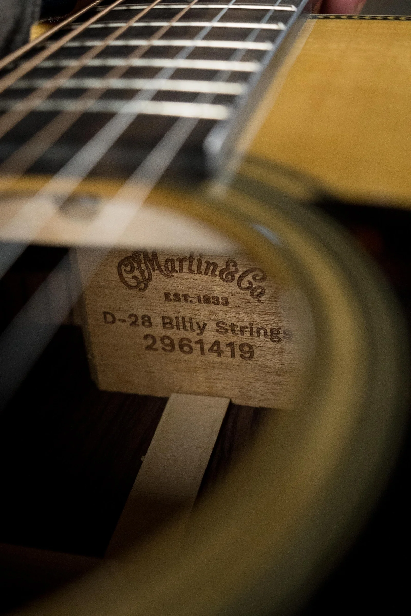 Martin D-28 Billy Strings Model Spruce/Rosewood Dreadnought Acoustic Guitar #1419 - Image 4