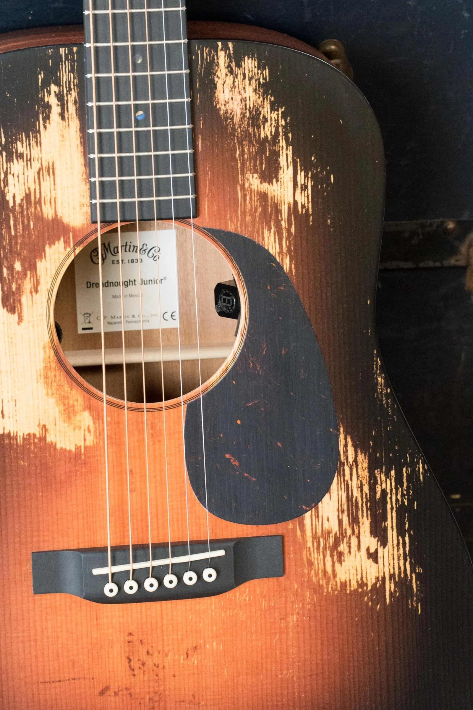 Martin D Jr E Streetlegend Burst Spruce/Sapele Aged-Look Dreadnought Guitar w/Martin Electronics #3866 - Image 2