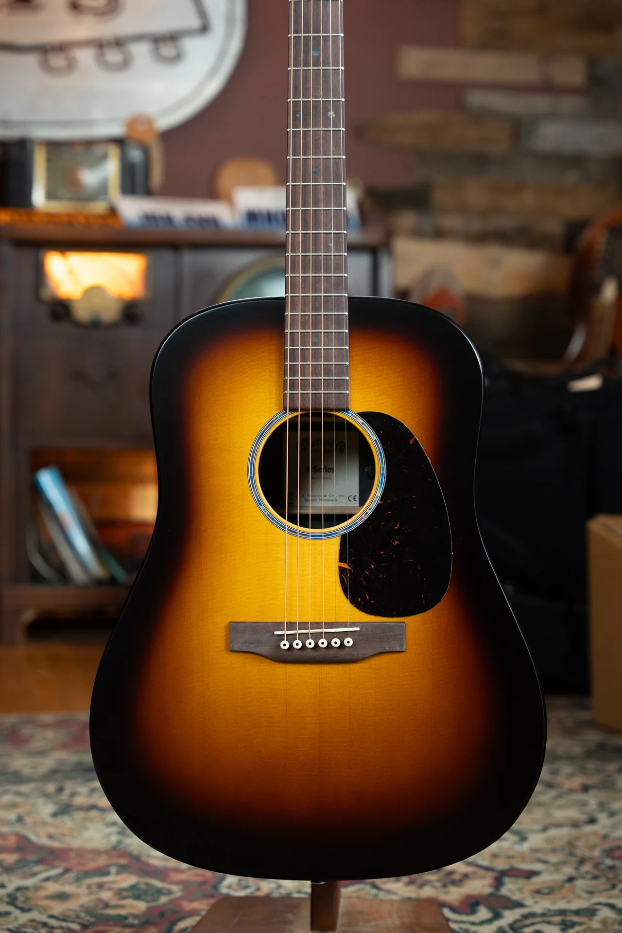 Martin D-X2E Sitka/HPL Ziricote Burst Dreadnought Guitar w/Martin E-1 Pickup #4187 - Image 4