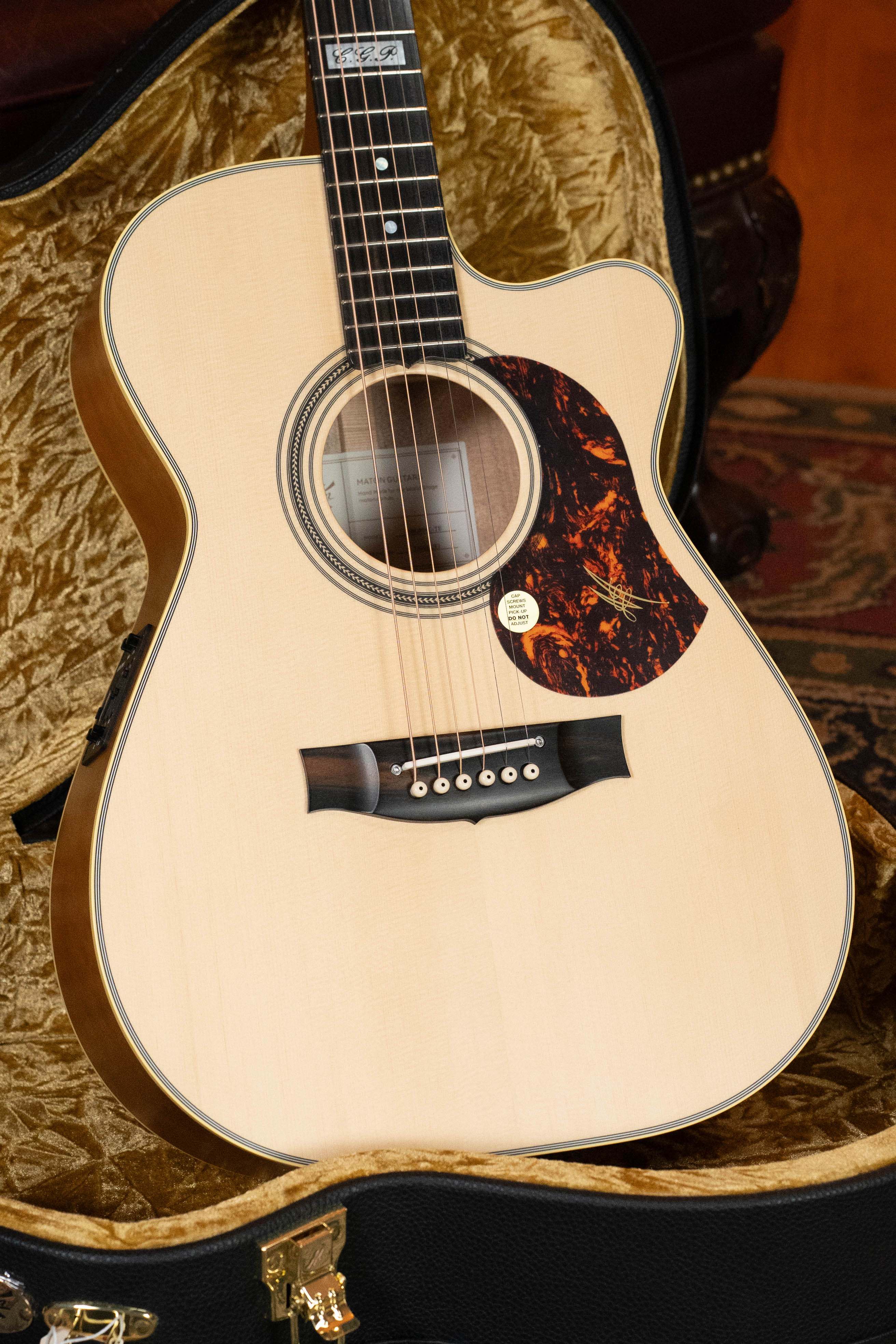 Maton Signature Series EBG Tommy Emmanuel Spruce/Maple 808 Cutaway Guitar w/Electronics #02EI - Image 2