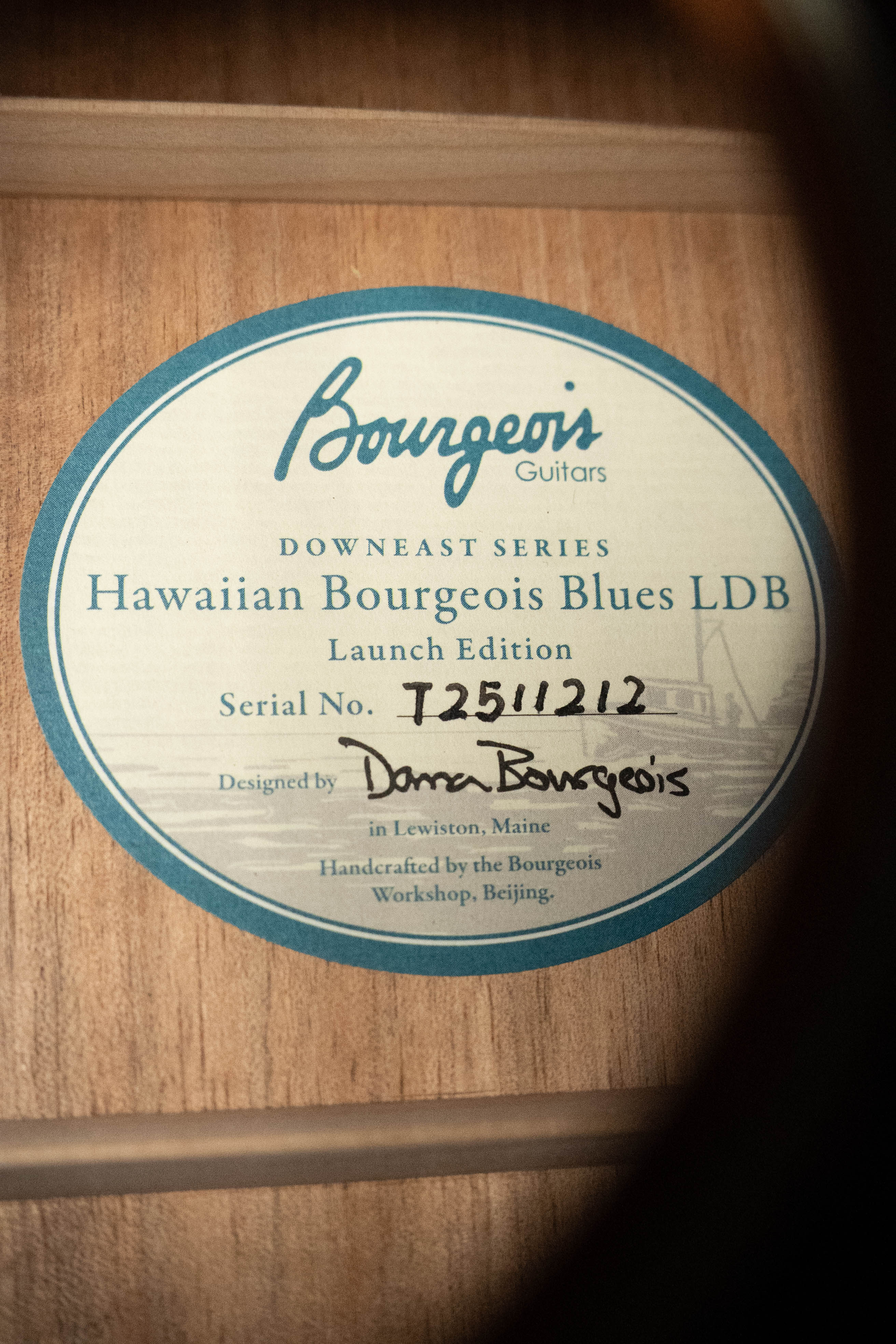 Bourgeois 2026 Launch Downeast Hawaiian Blues Series All Koa LDB Acoustic Guitar #1212 - Image 4