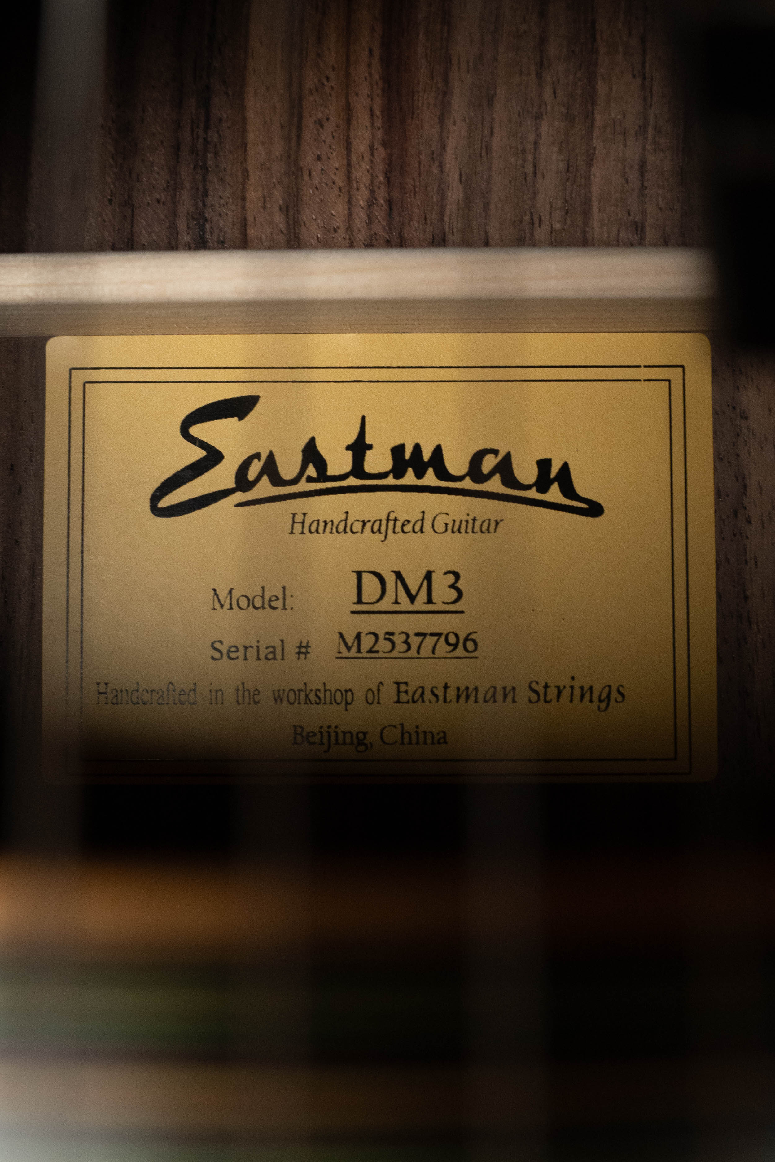 *New 2026 Model* Eastman DM3 Sitka/Laminated Rosewood Grande Bouche Gypsy Guitar #7796 - Image 5
