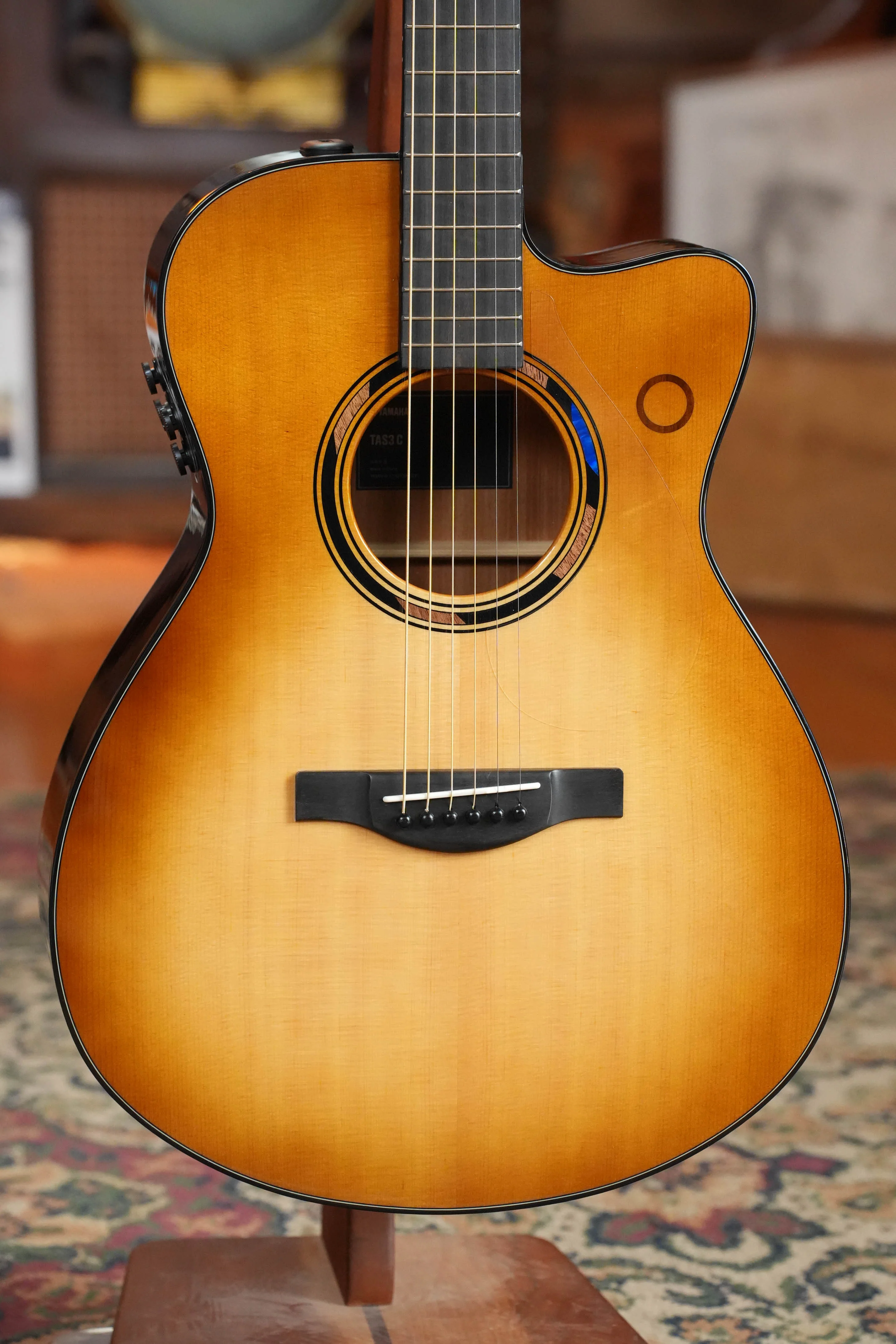 *New 2026 Model* Yamaha TAS3C-SBD Sitka/Mahogany Sandburst Concert Guitar w/the NEWEST TransAcoustic System #0165 - Image 8