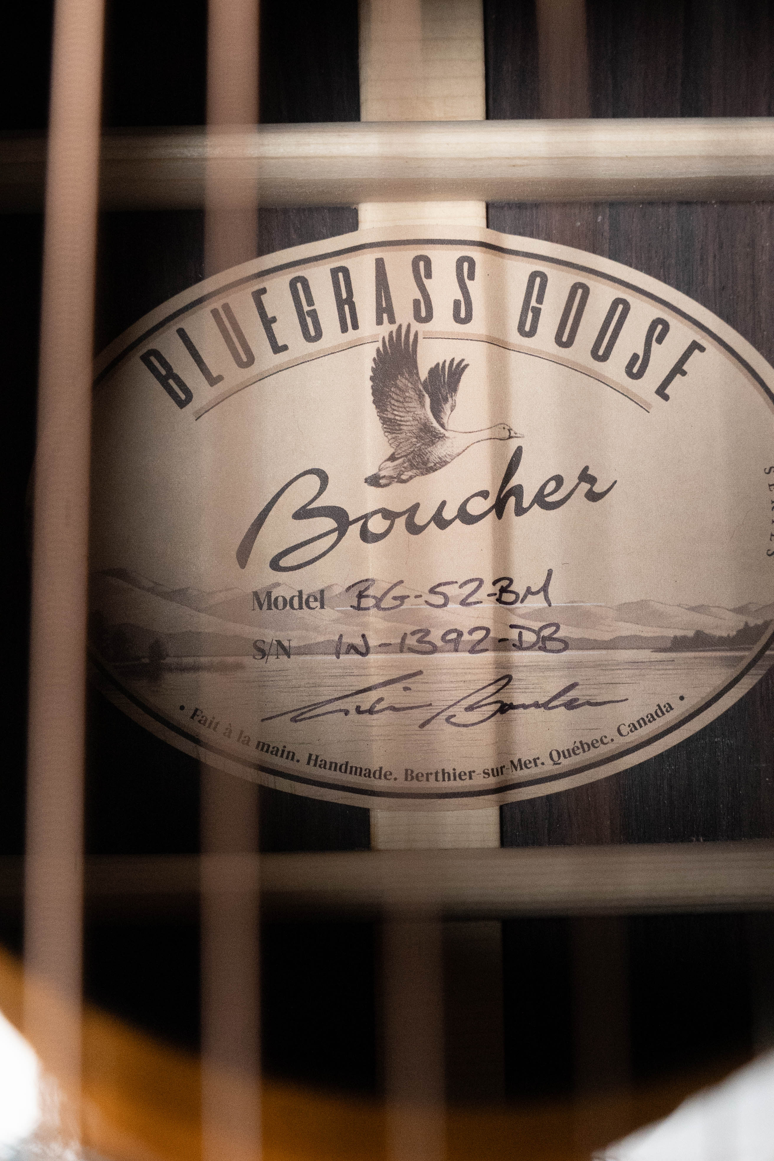 PRE-ORDER DEPOSIT ONLY *New 2026 Model* Boucher BG-52-BM Adirondack/Rosewood Bluegrass Goose Master Pack Tobacco Burst Dreadnought Acoustic Guitar - Image 4