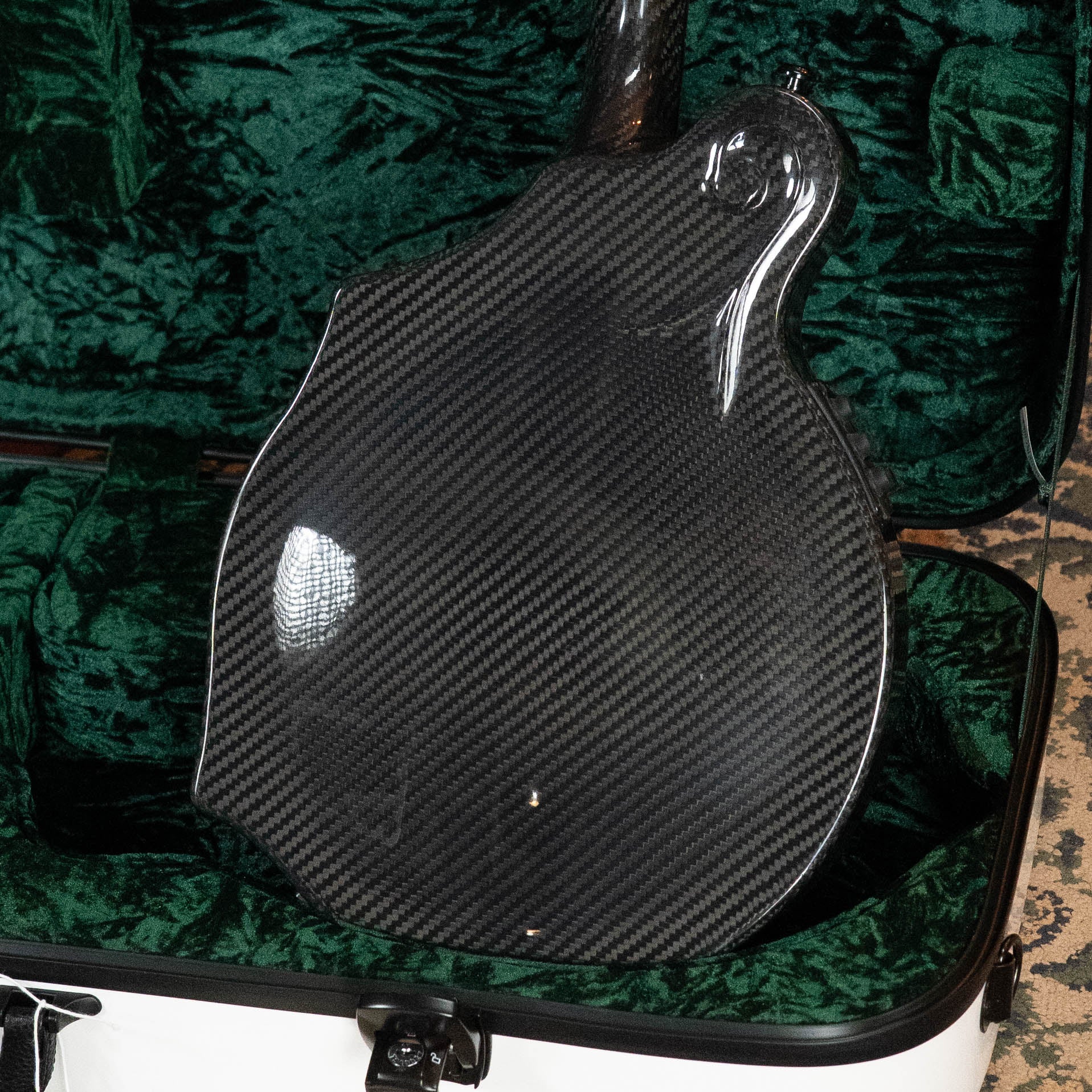 PRE-ORDER DEPOSIT ONLY *New 2026 Model* KLOS Black Twill Carbon Fiber F-Style Mandolin (Acoustic or w/Pickup) - Image 6