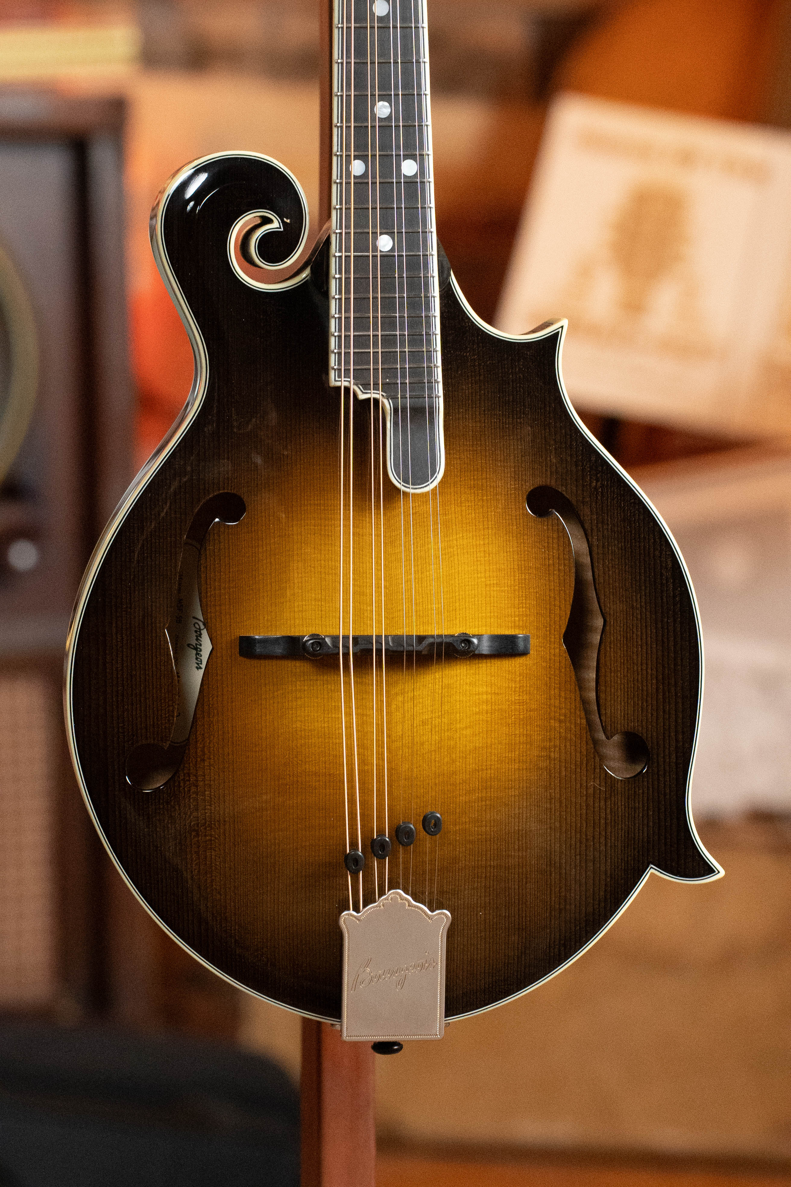 Bourgeois M5-F-SB Aged-Tone Adirondack/Maple Sunburst F-Style Mandolin #0102 - Image 7