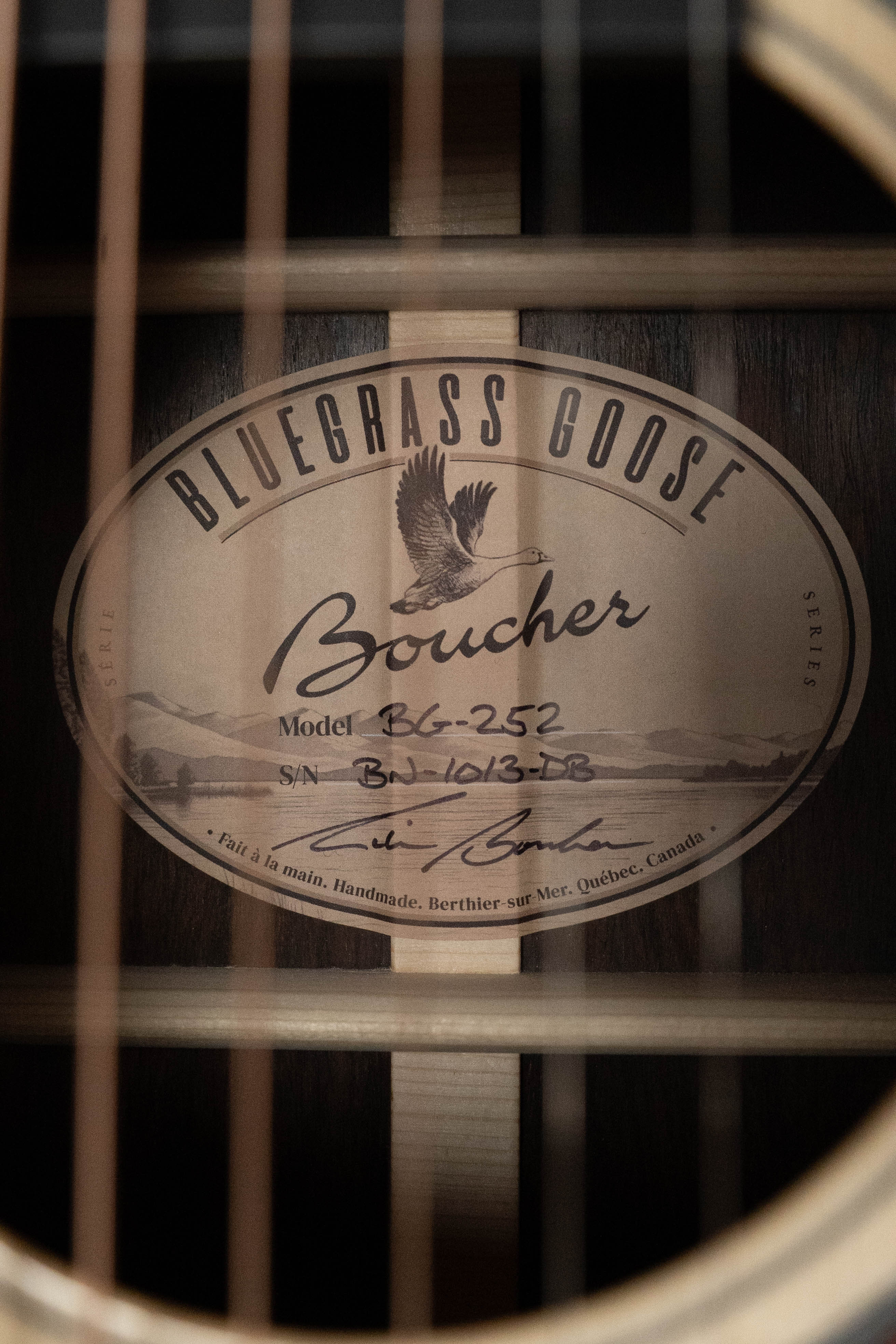 *New 2026 Model* Boucher BG-252 Adirondack/ Brazilian Rosewood Bluegrass Goose Dreadnought Acoustic Guitar #1013 - Image 6