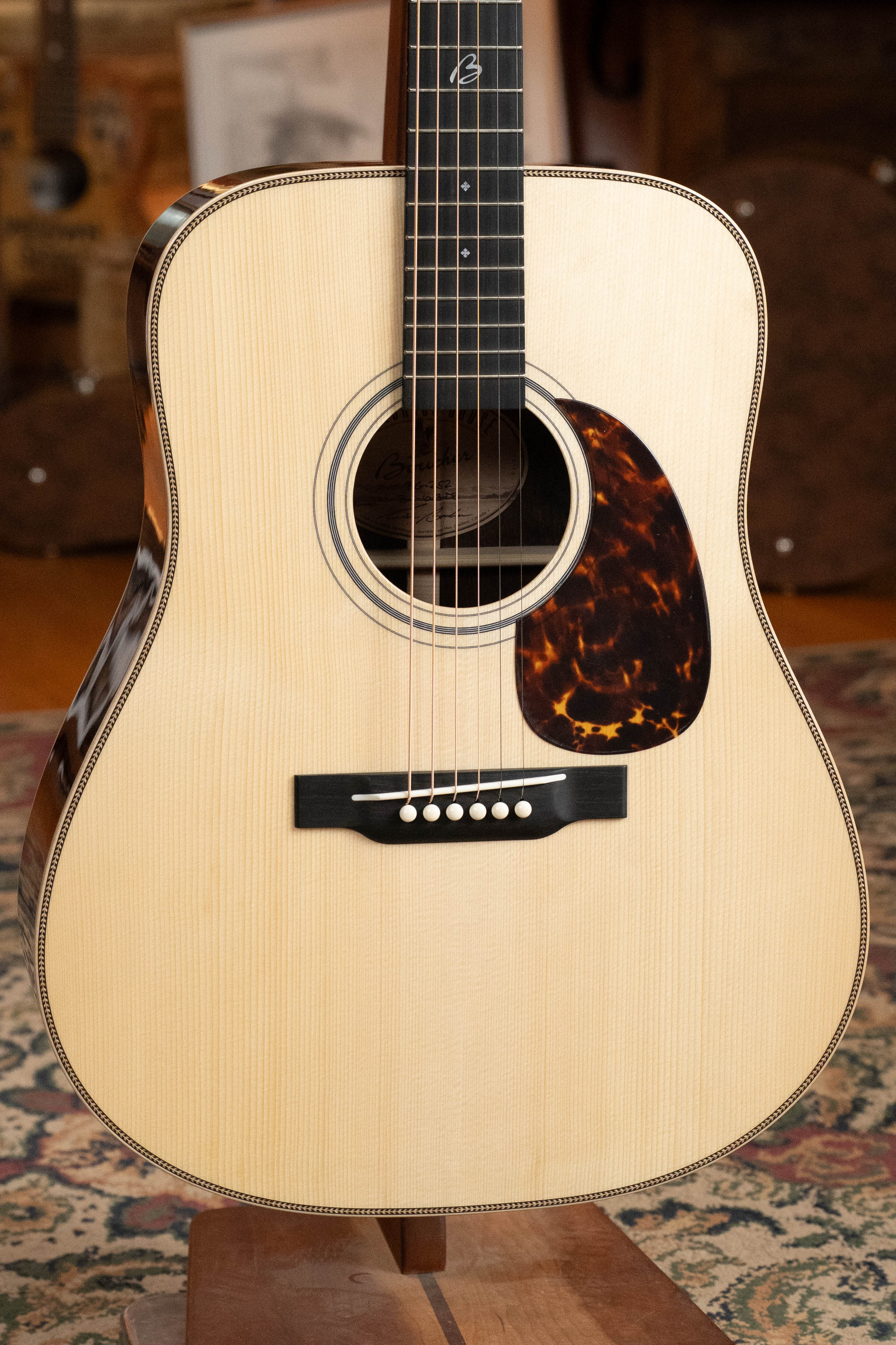 *New 2026 Model* Boucher BG-252 Adirondack/ Brazilian Rosewood Bluegrass Goose Dreadnought Acoustic Guitar #1013 - Image 9