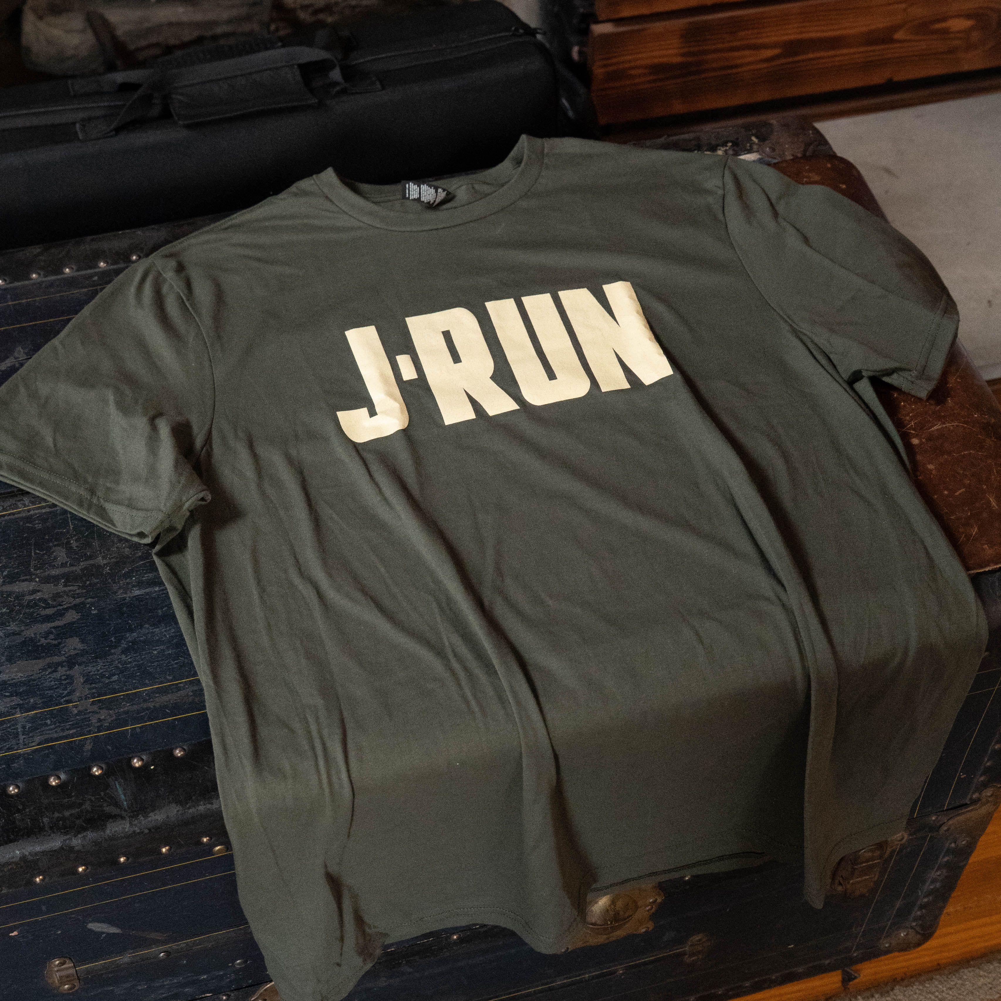 TAS J-Run Olive Green Shirt w/Double Emblems