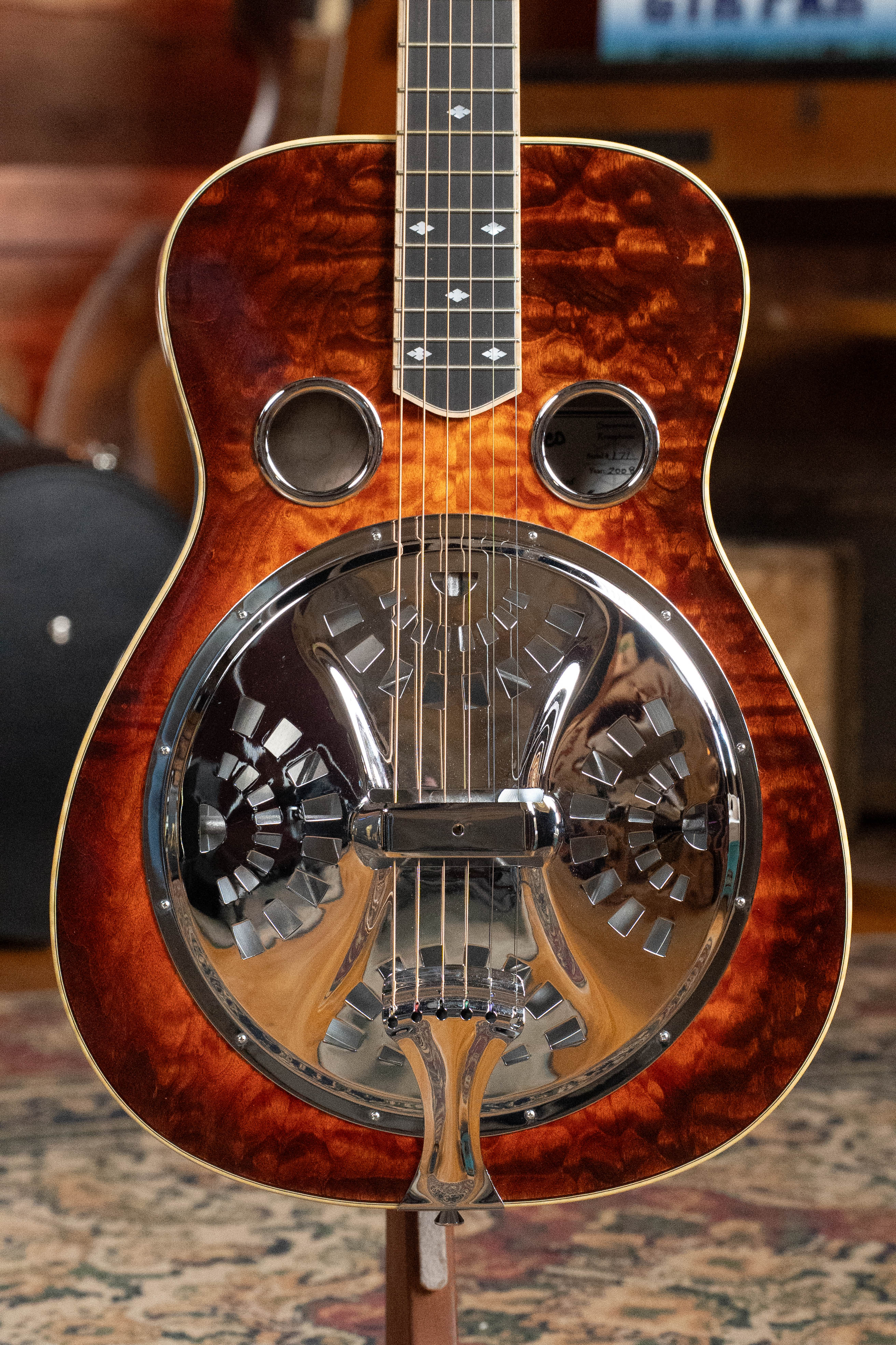 (Used) 2008 Rayco All Quilted Maple Resonator Acoustic Guitar #2008 - Image 6
