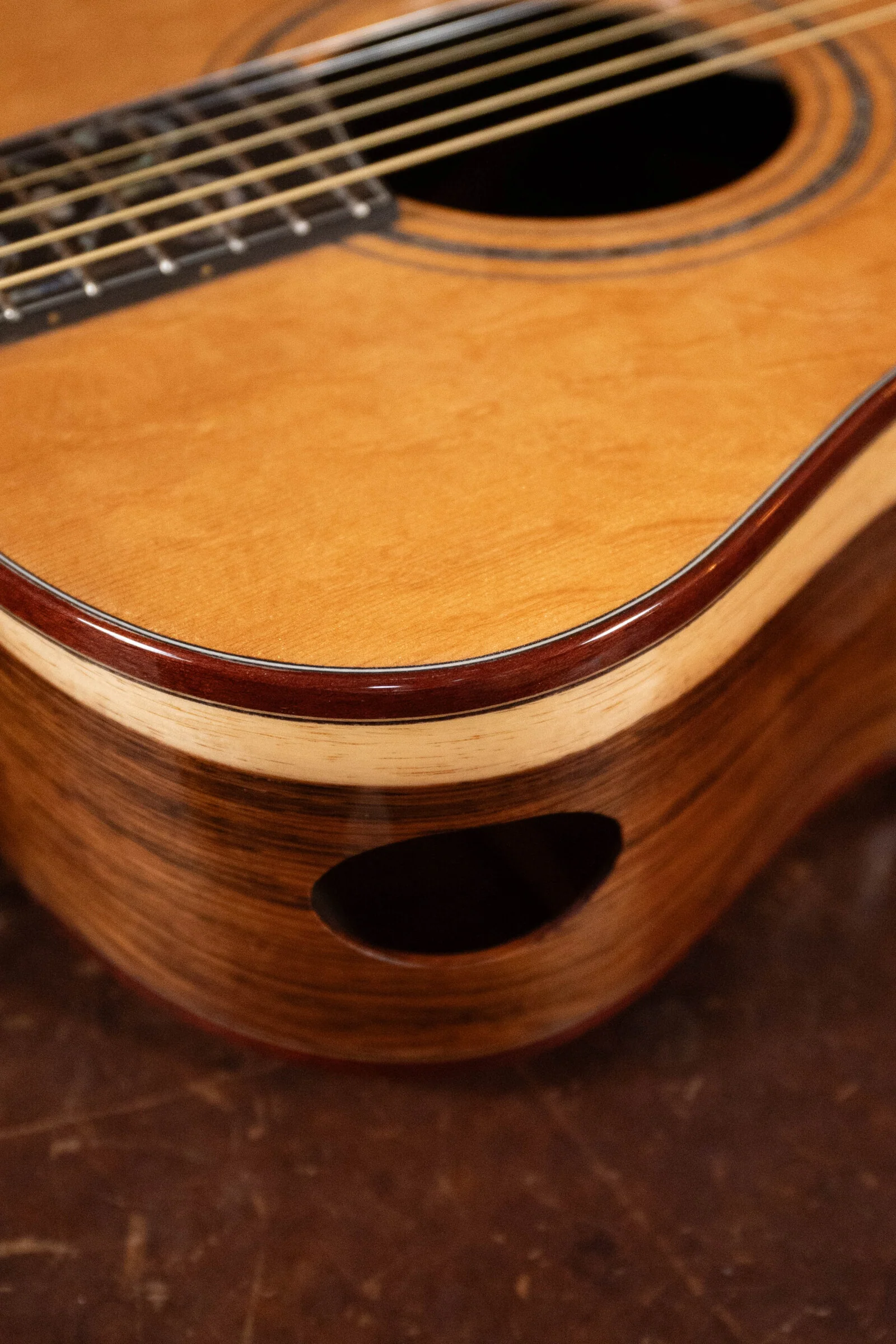 (Used) 2012 Harvey Leach All Honduran Rosewood Folding Neck Travel Acoustic Guitar #6006 - Image 16