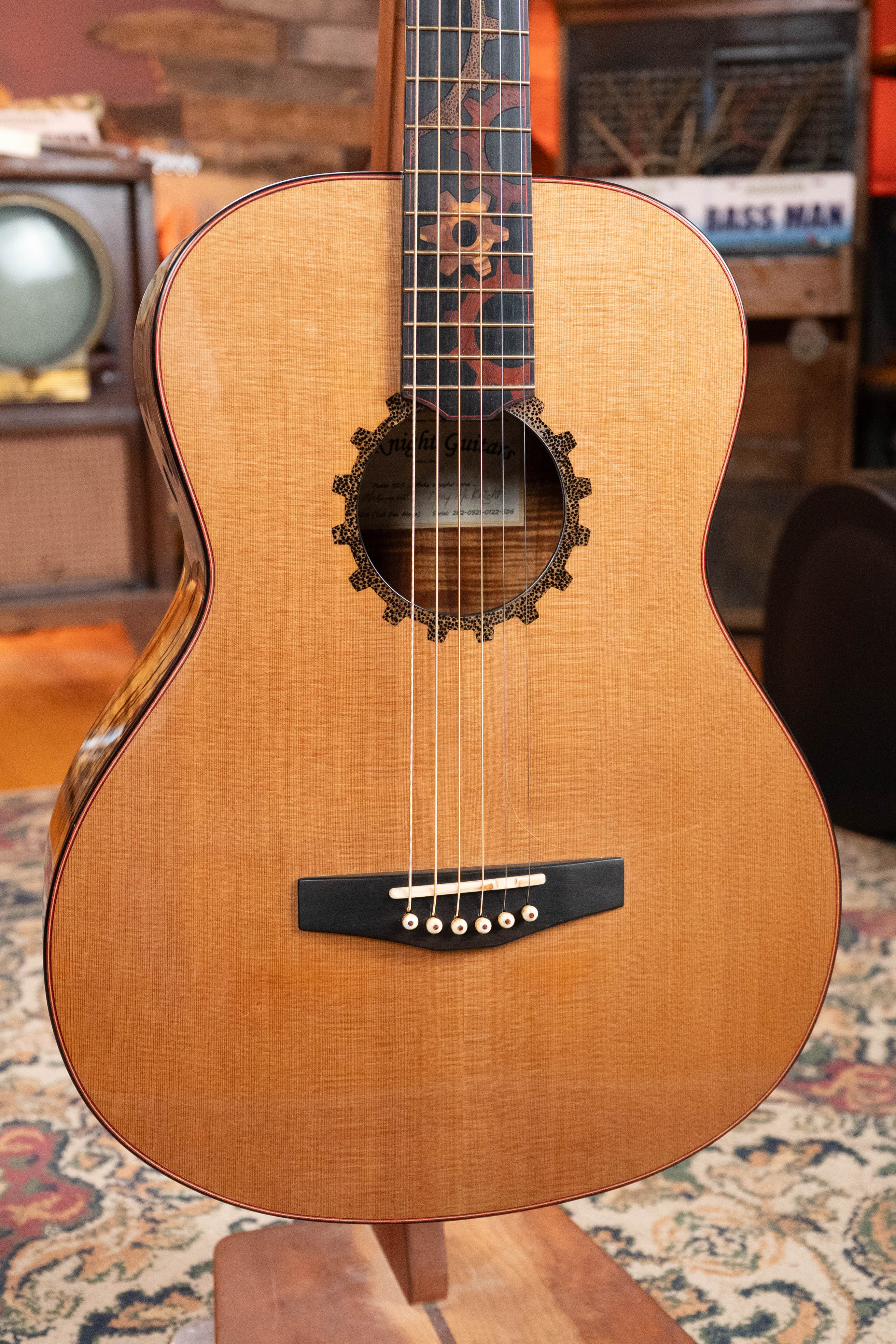 (Used) 2021 McKnight Solo De Gloria "SDG" Red Cedar/Tiger Myrtle Acoustic Guitar #0122 - Image 5