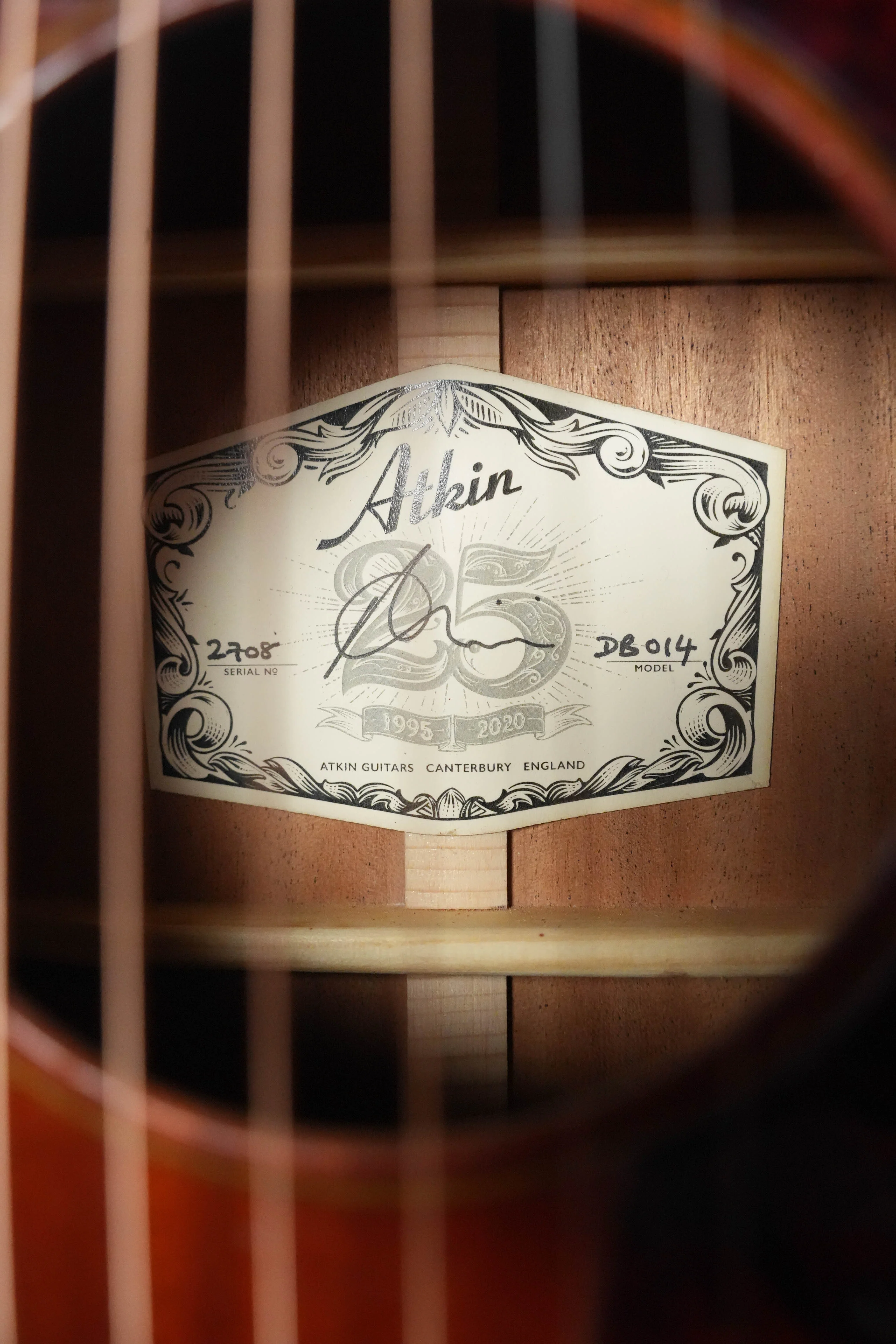 (Used) 2023 Atkin Dust Bowl Single O Mahogany/Mahogany Parlor Acoustic Guitar #2708 - Image 5