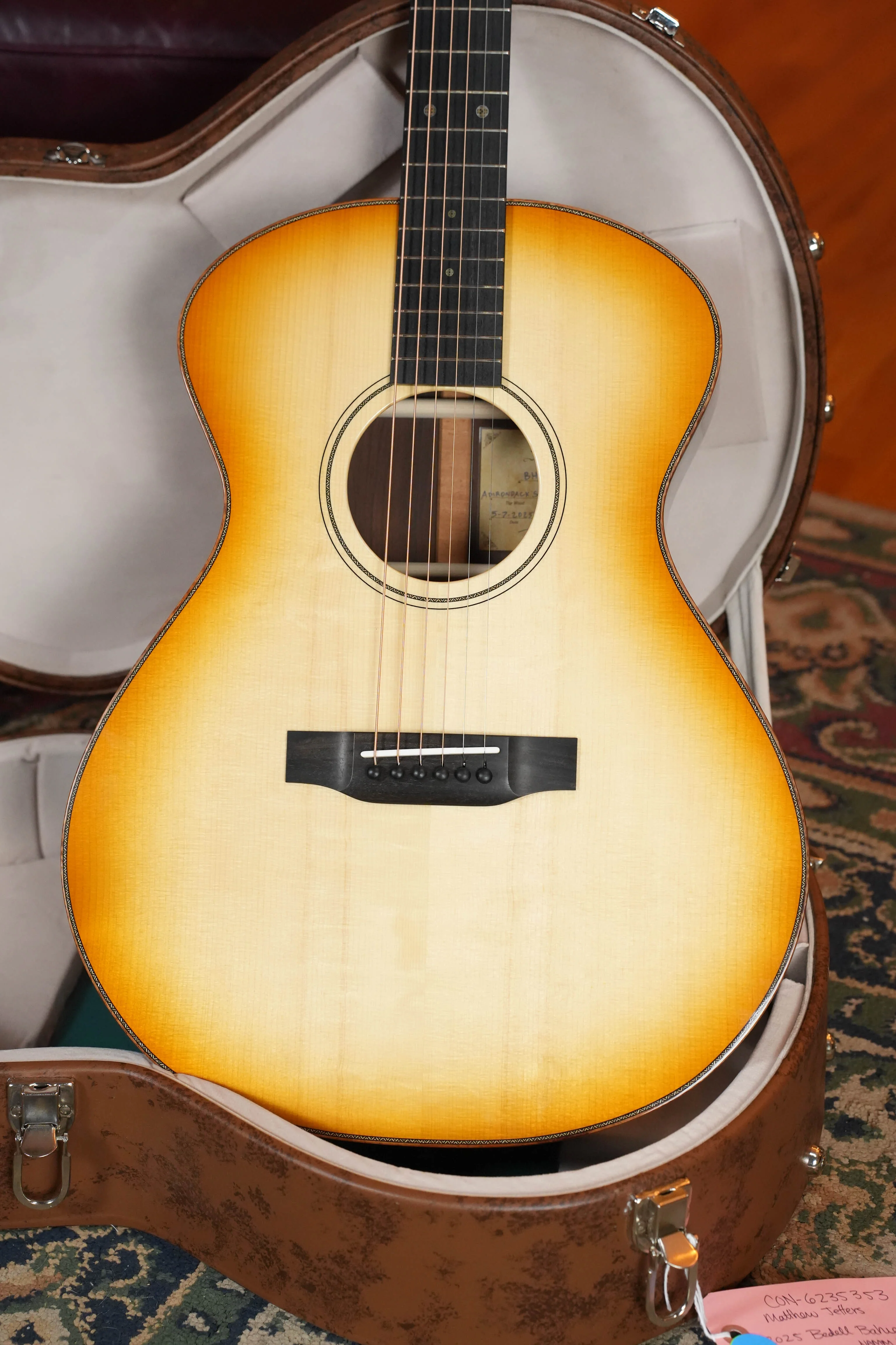 (Used) 2025 Bedell Bahia Limited Edition BH-O-AD/BR LTD Custom Shop Adirondack/Brazilian Rosewood OM Acoustic Guitar #5002 - Image 2